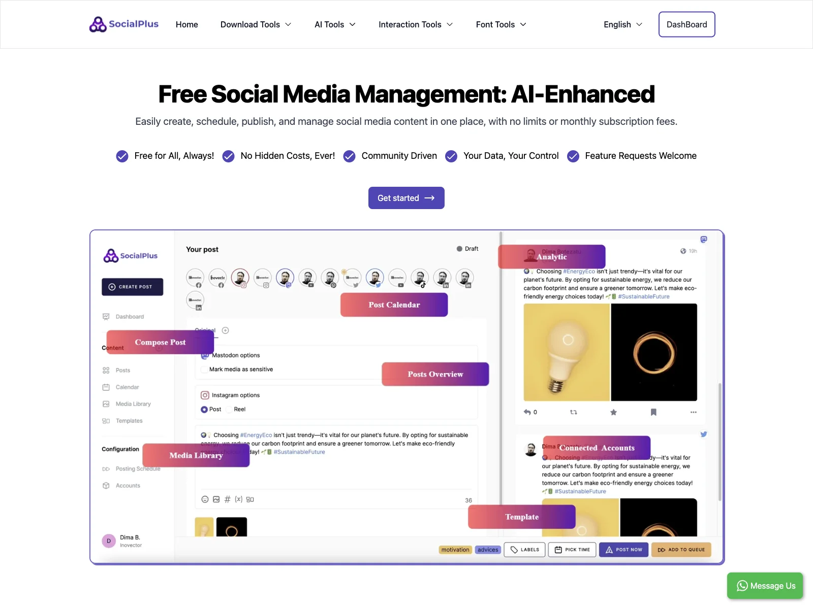 Maximize Social Media Efficiency with Free SocialPlus AI