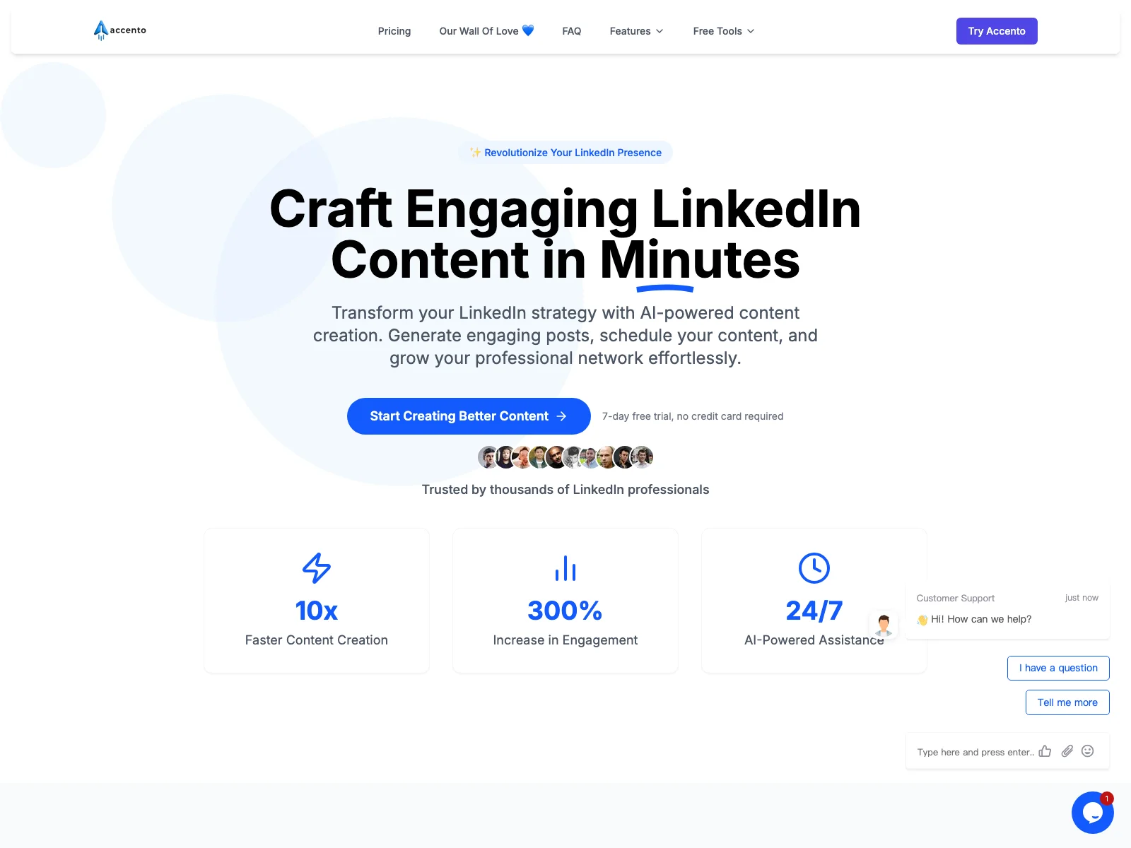 Accento AI: Empowering Your LinkedIn with AI Content