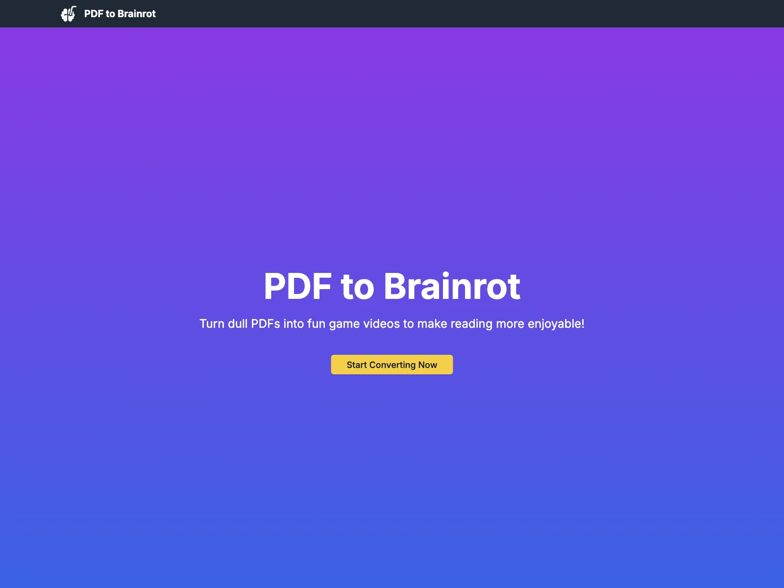 PDF to Brainrot: Transforming PDFs into Engaging Learning Videos with AI