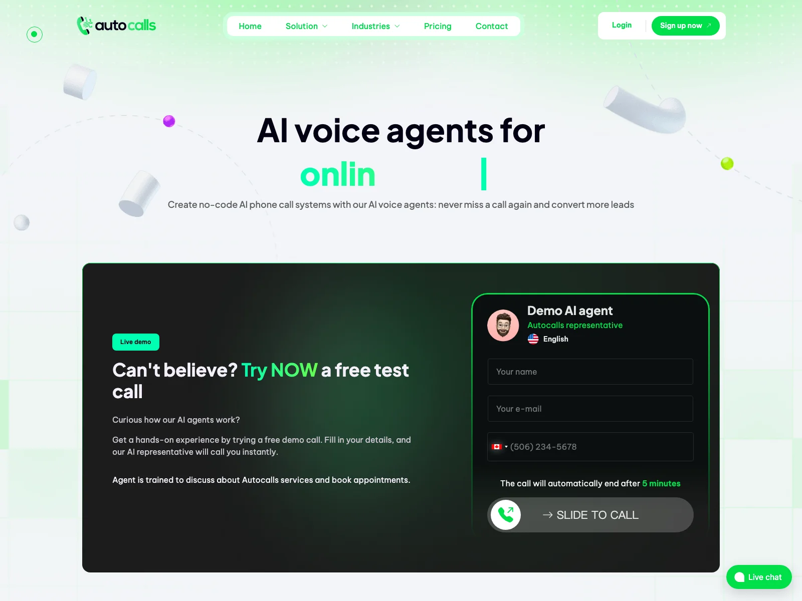 Automate Phone Calls with AI Agents - Autocalls