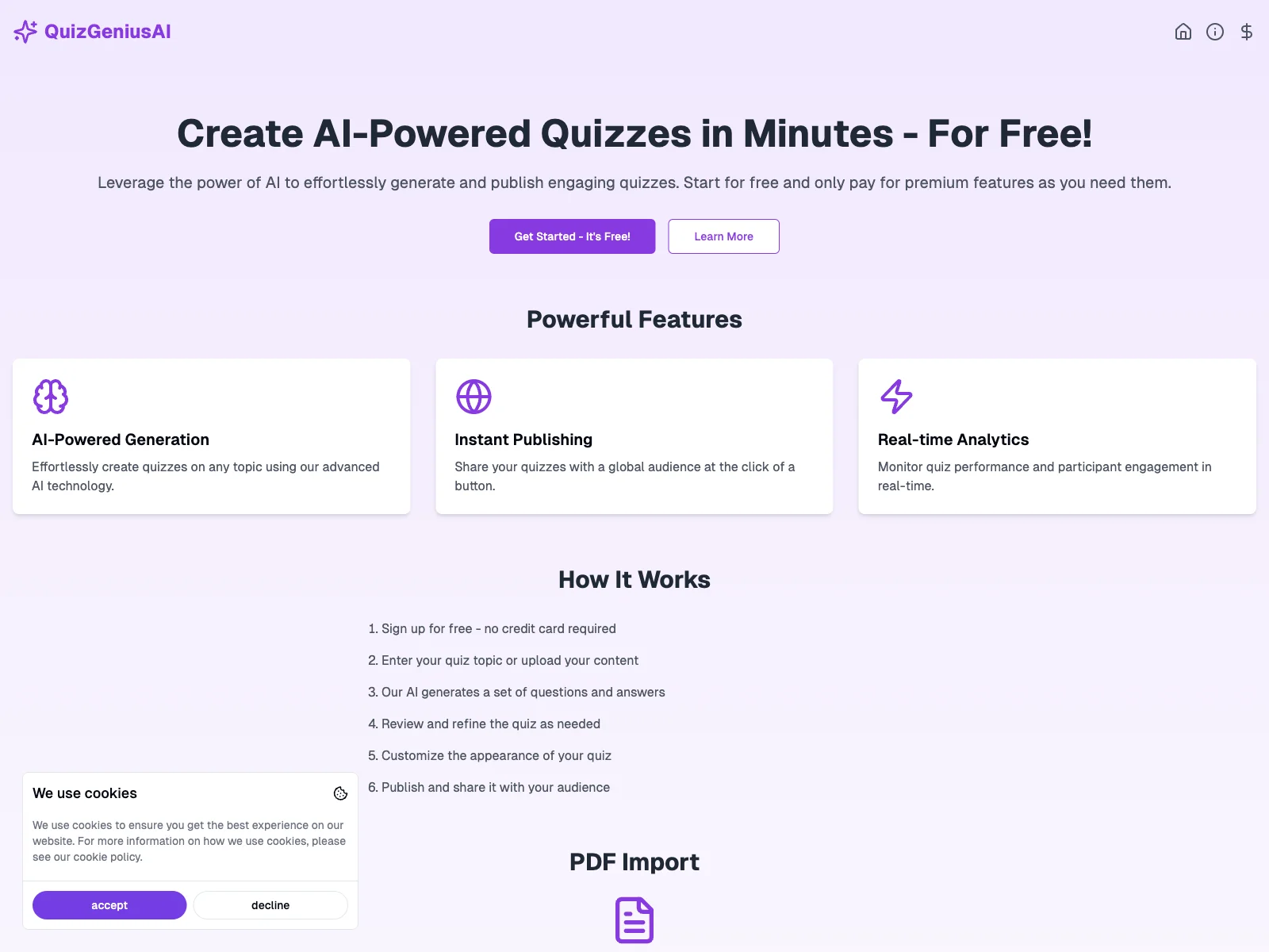 QuizGeniusAI: Effortless AI-Powered Quiz Creation