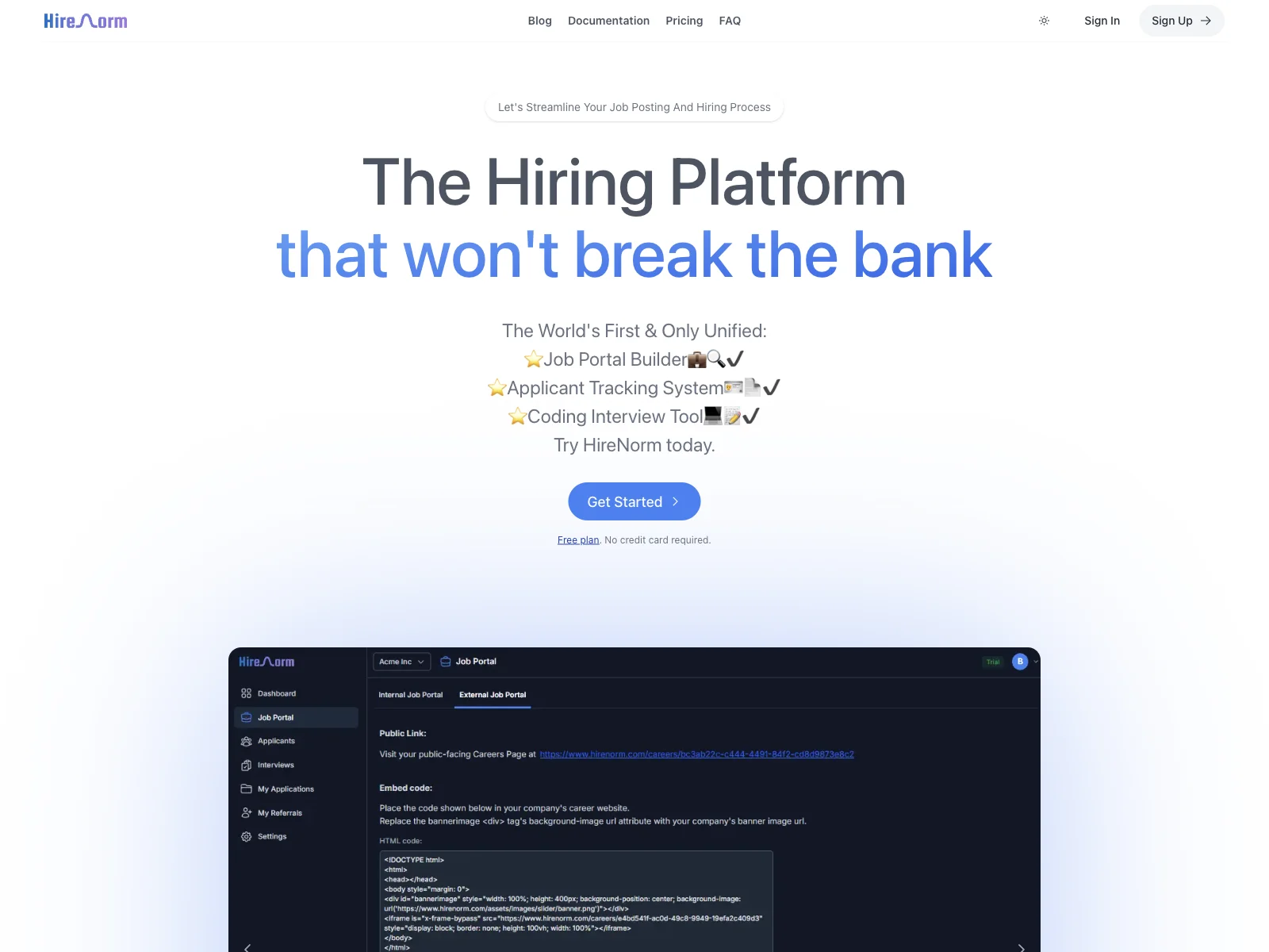 HireNorm: Streamlining Hiring with Advanced Features