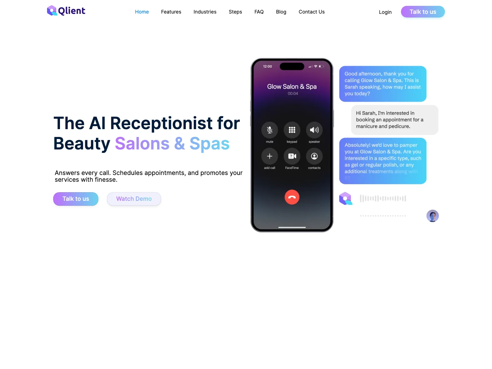 Qlient AI: Transforming Beauty Salon & Spa Reception