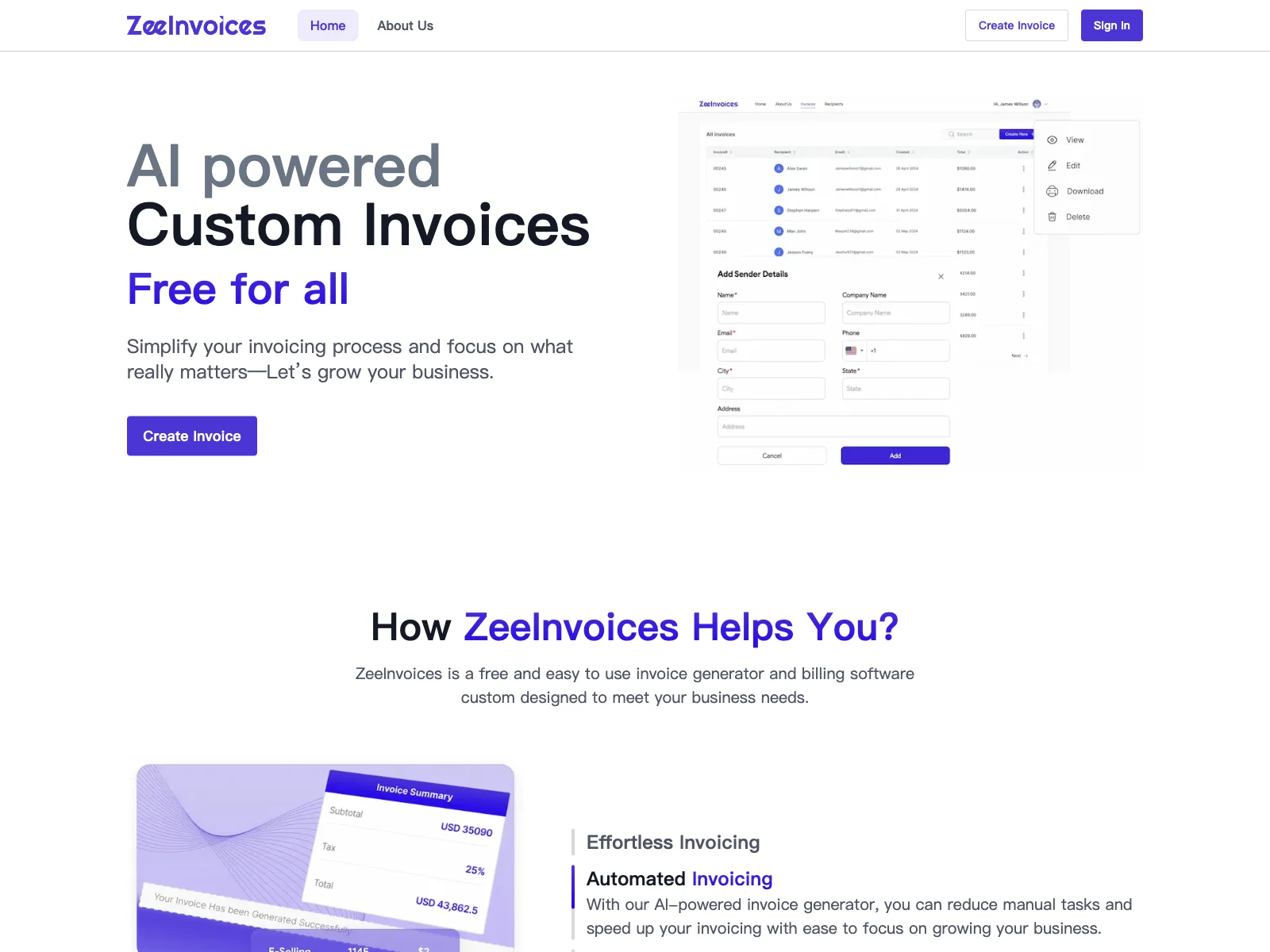 ZeeInvoices: Simplify Invoicing and Boost Business Growth