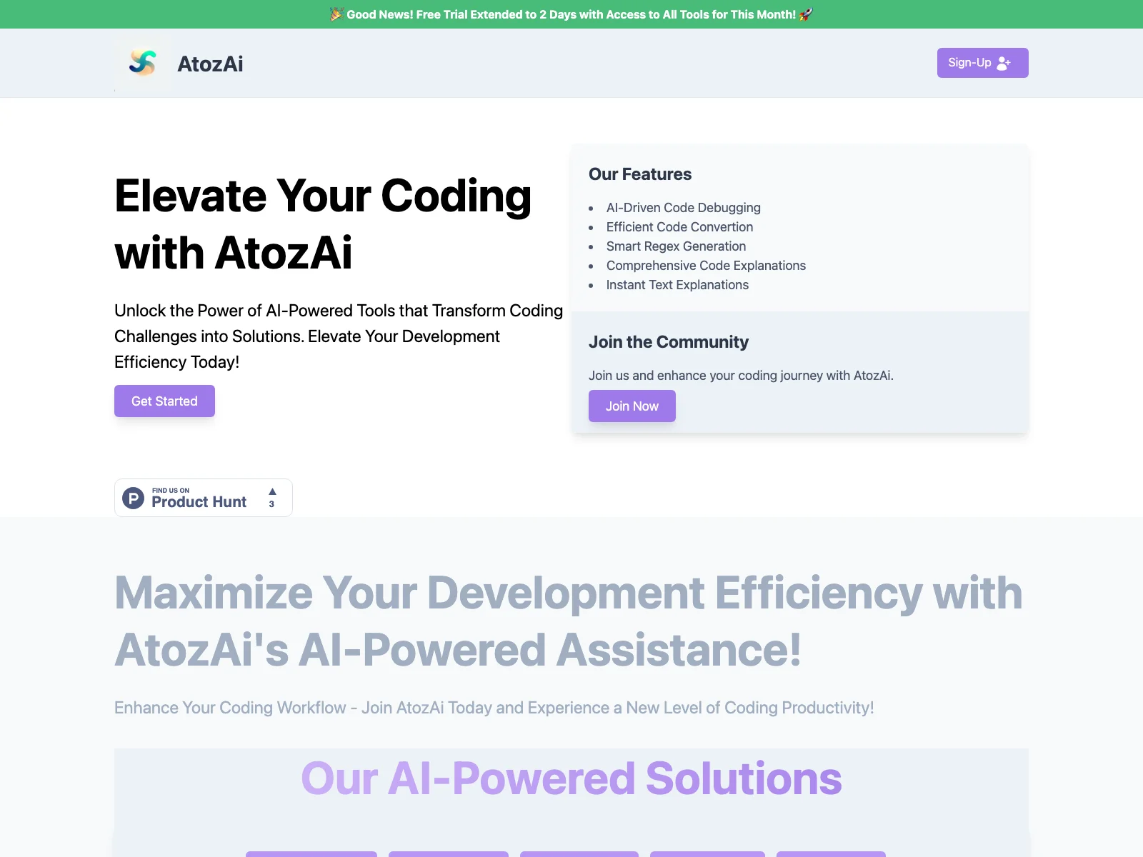 AtozAi: Empowering Developers with AI-Powered Coding Solutions