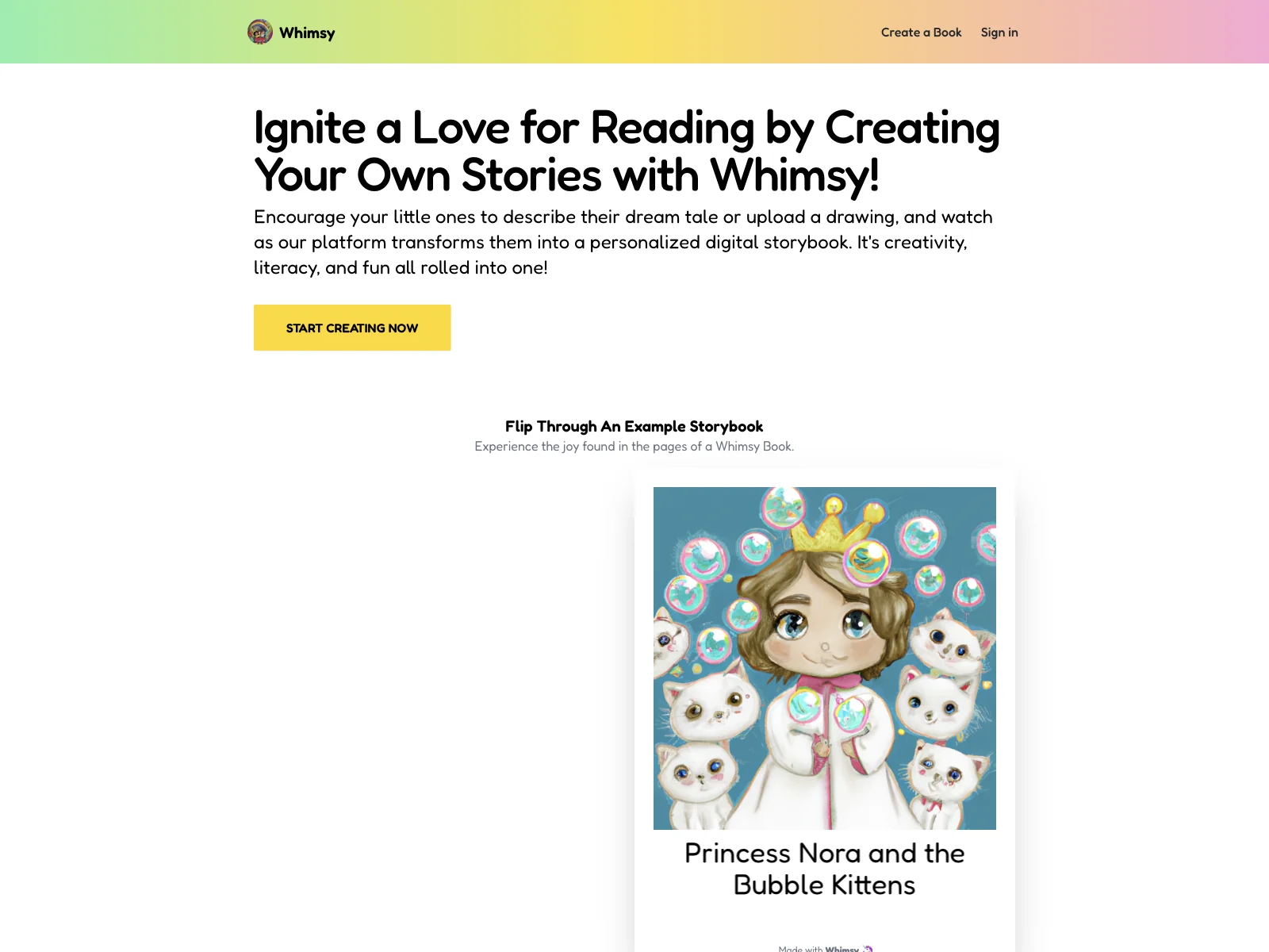 Whimsy - Igniting Kids' Creativity with AI Stories