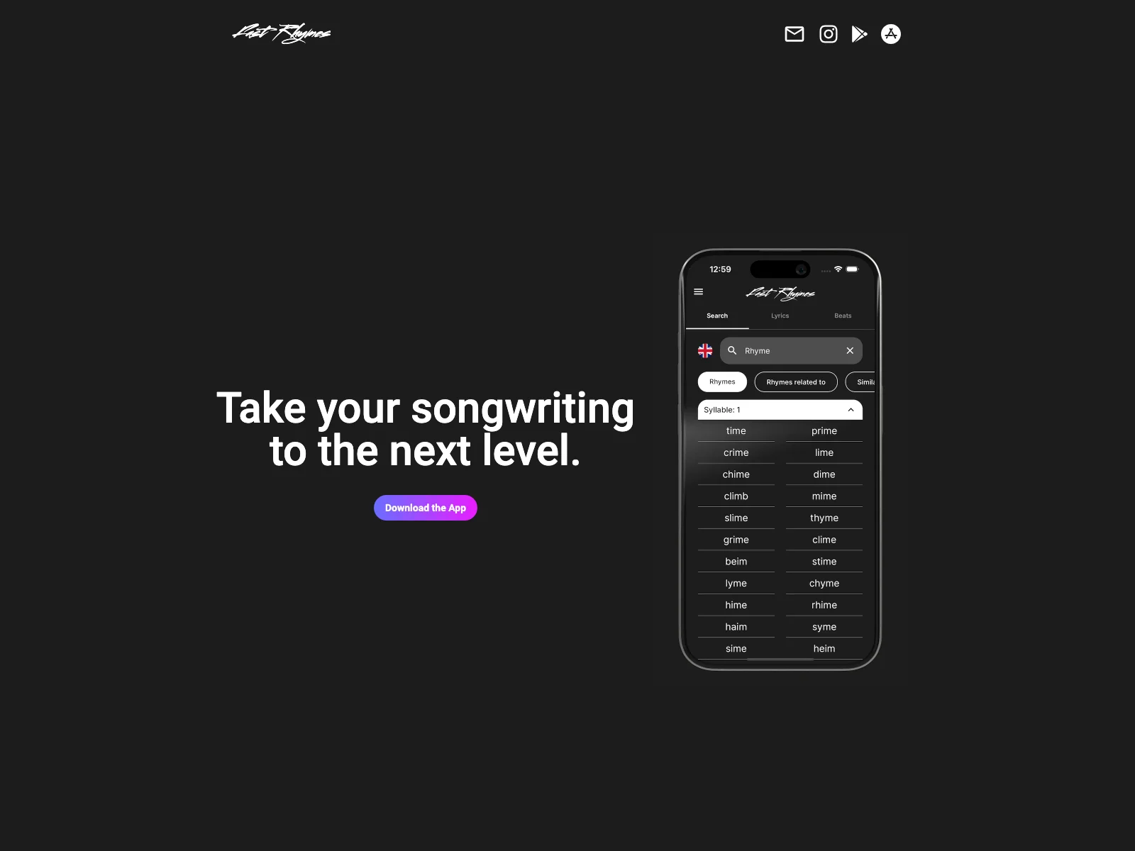 Fast Rhymes: Empowering Songwriters with AI