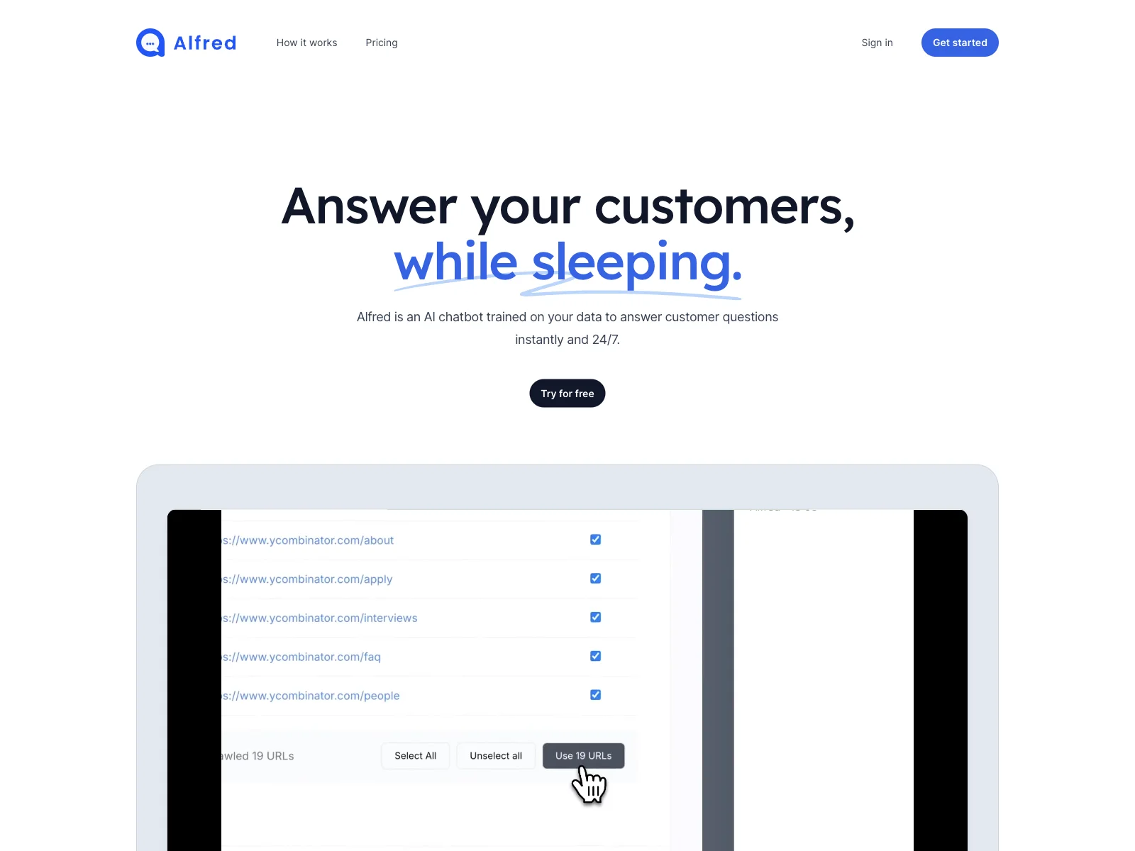 Alfred: Empowering Your Business with 24/7 AI-Powered Customer Support