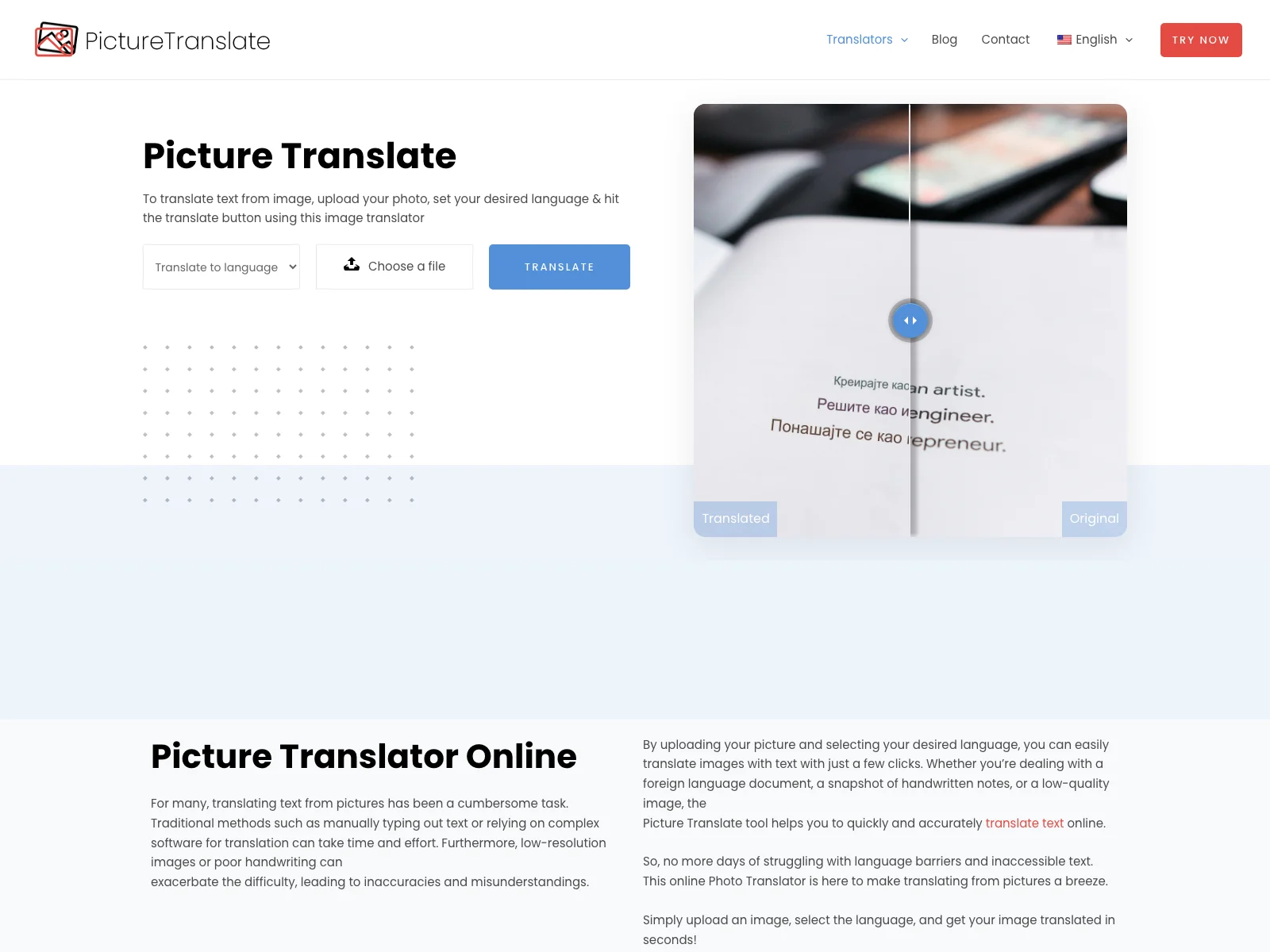 Picture Translate - Effortless Online Image Text Translation