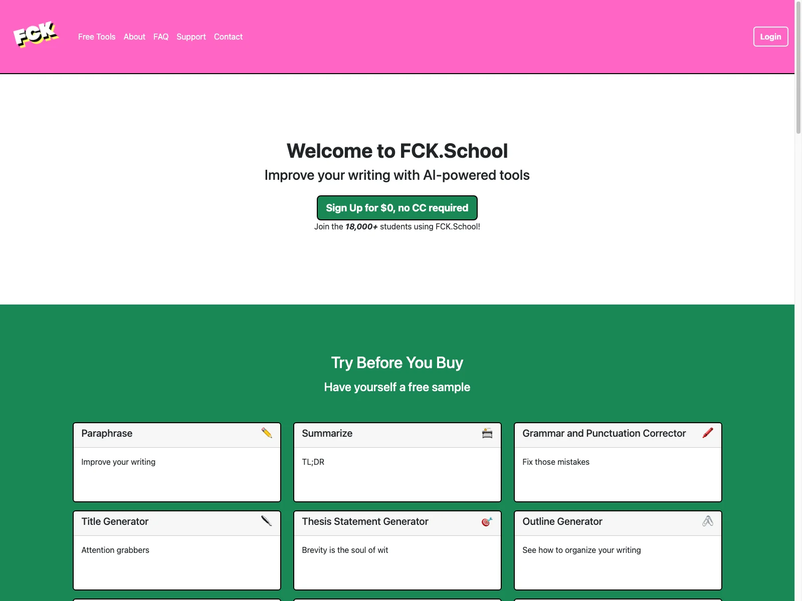 FCK.School: Empowering Student Writing with AI