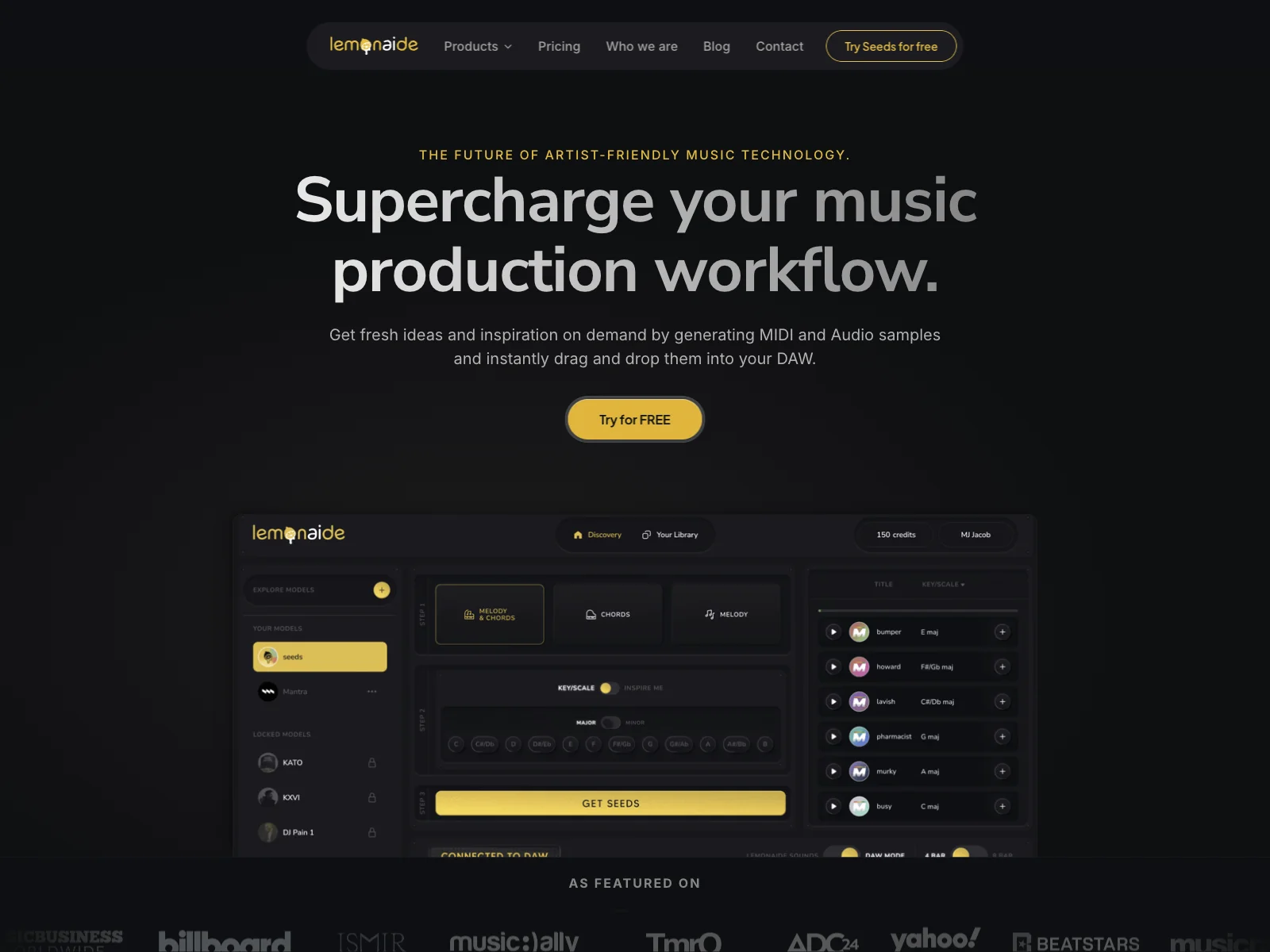 Lemonaide AI: The Ultimate Music Creation Tool with Industry Producers