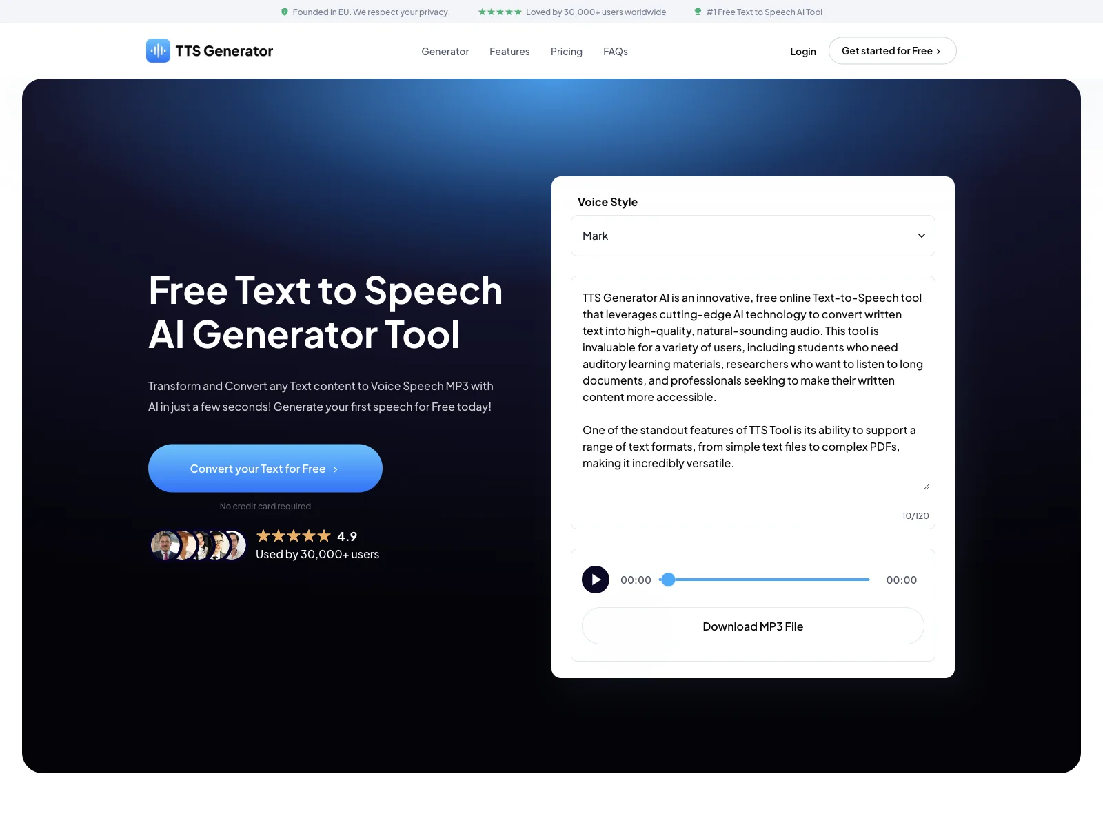 TTS-Generator.com: The Free Text to Speech AI Tool for All Your Needs