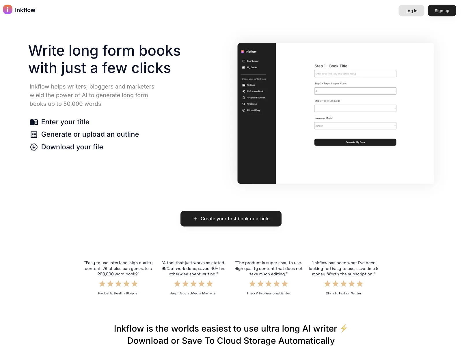 Inkflow: The Ultimate AI Book and Article Generator for Effortless Creation