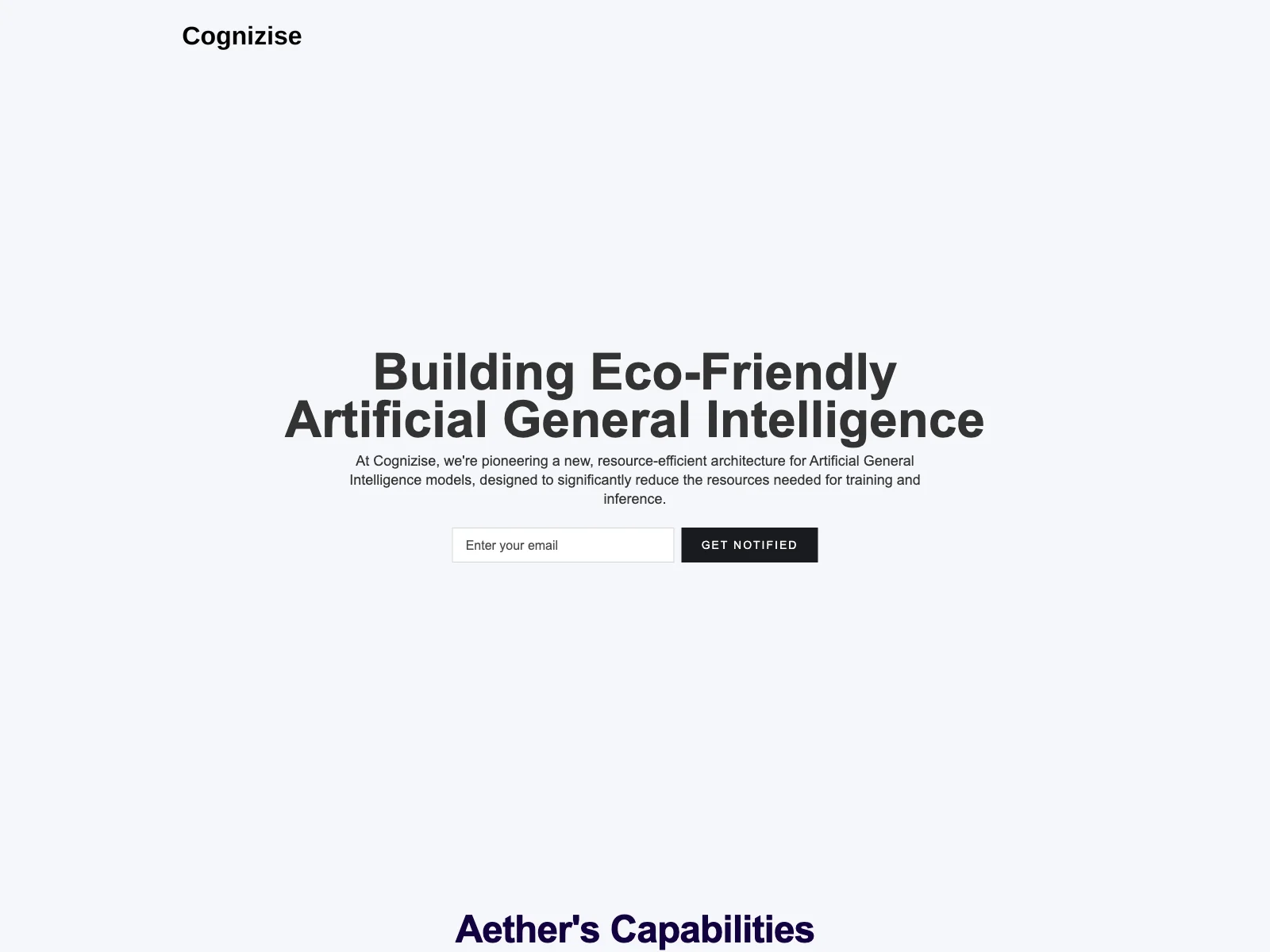 Cognizise: Revolutionizing AI with Eco-Friendly and Advanced Capabilities