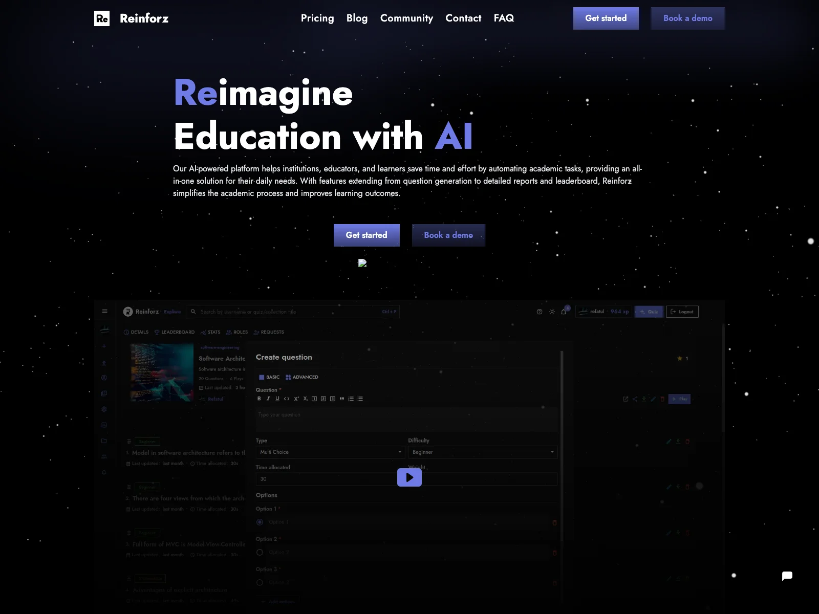 Reinforz: Empowering Education with AI for Time Savings and Enhanced Learning