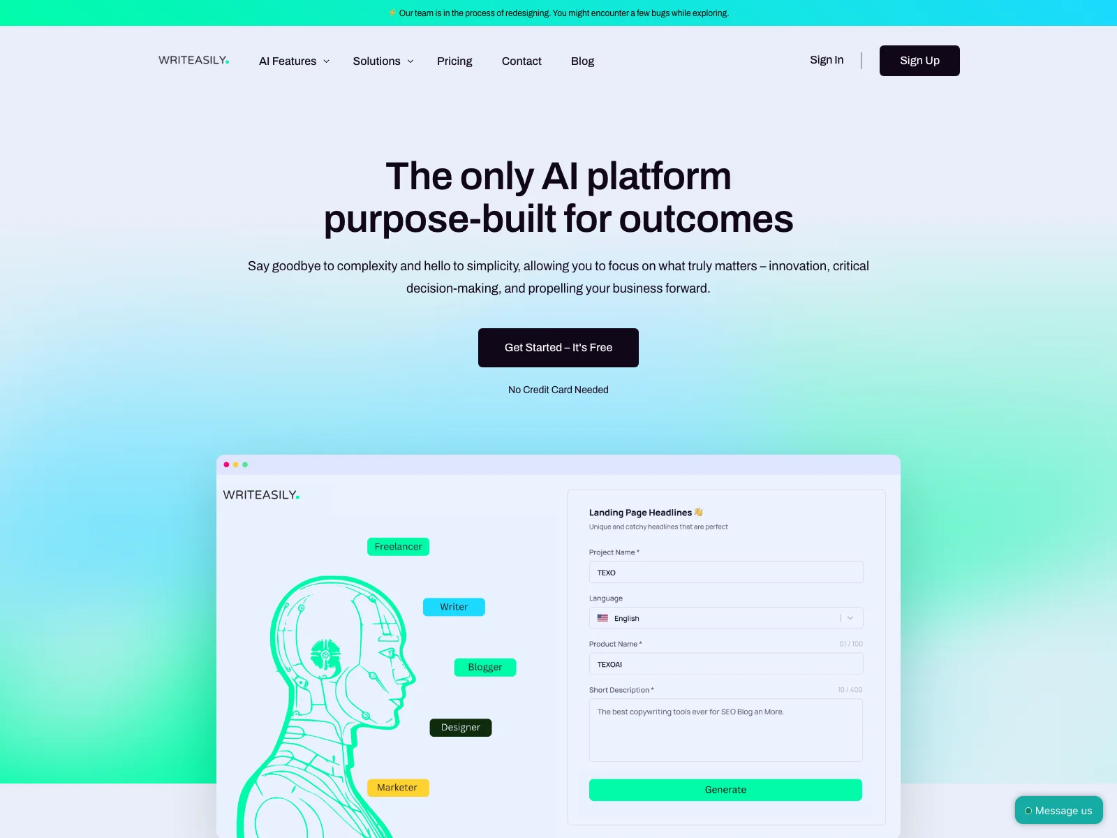 Writeasily: The AI-Powered Writing Tool for Effortless Content Creation