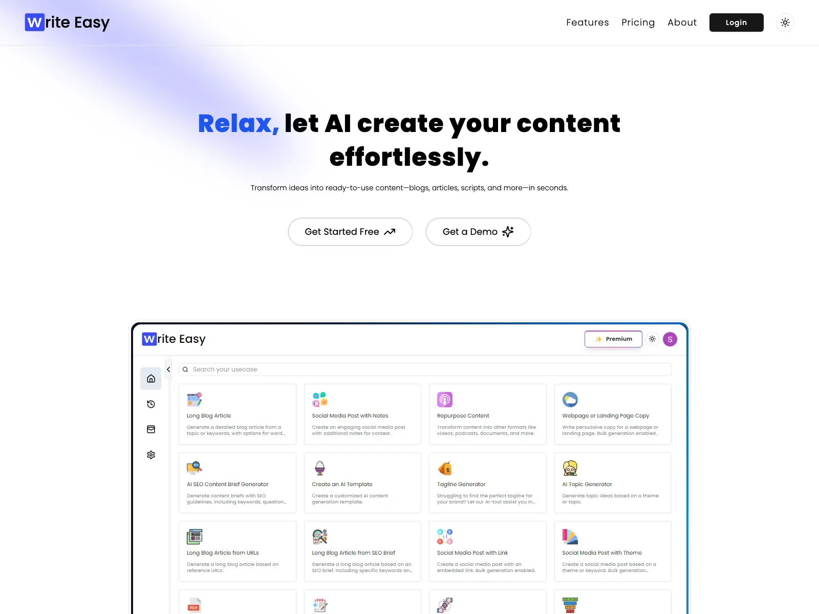 Writeasy: Effortless AI-Powered Content Creation