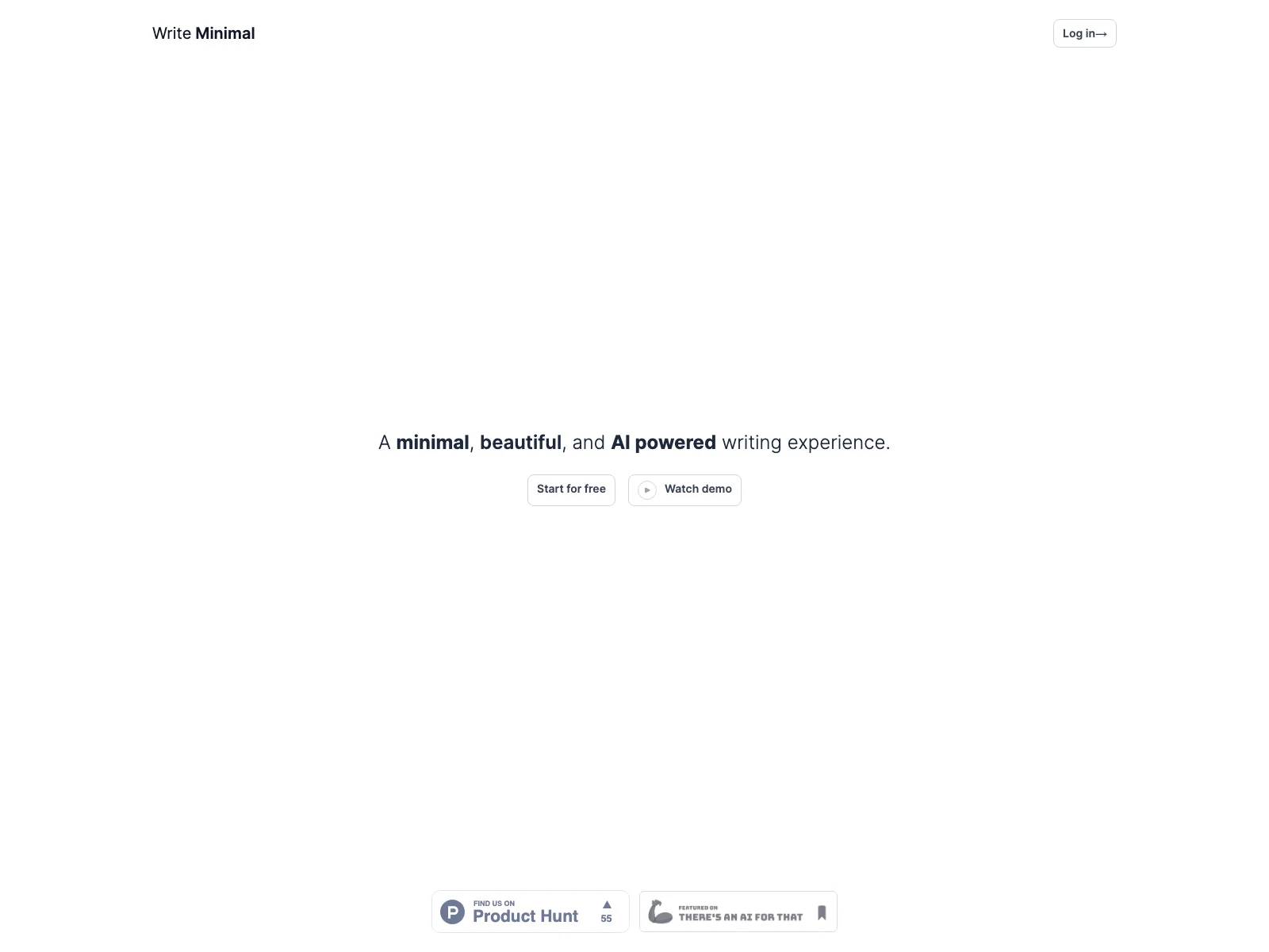 WriteMinimal: The AI-Powered Writing Tool for Focused Creativity