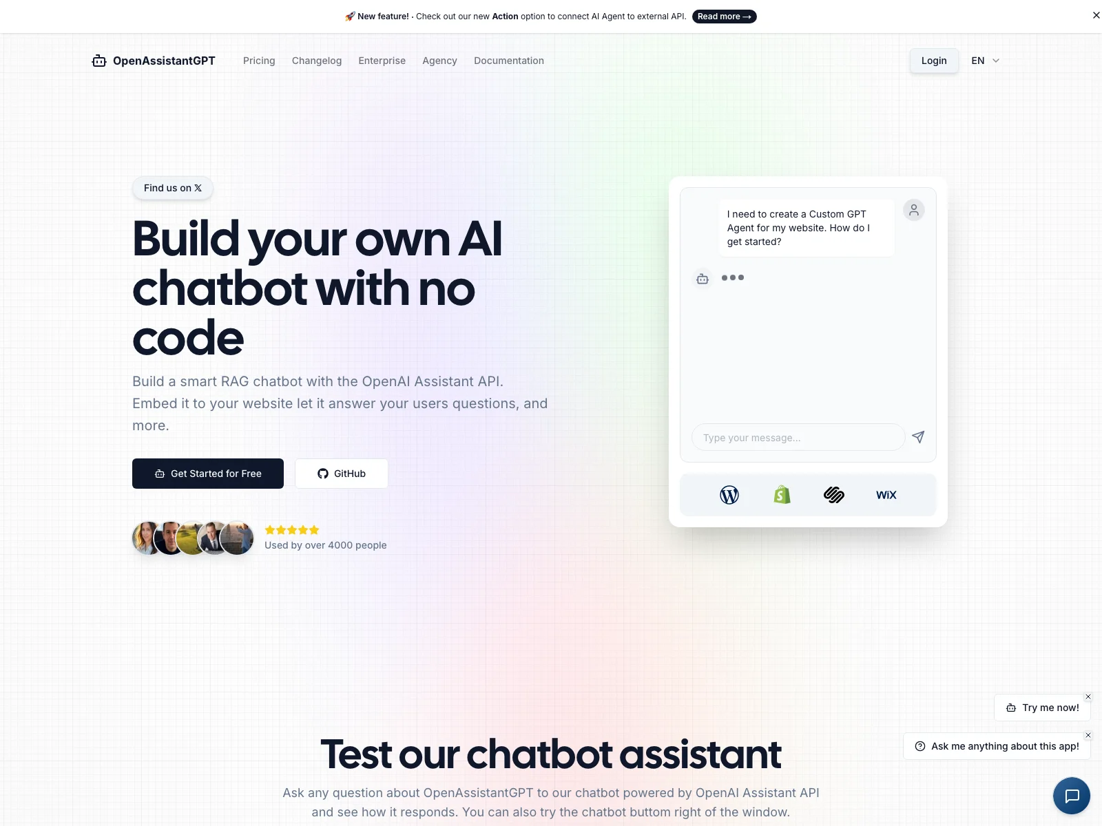 OpenAssistantGPT: Build Advanced Chatbots Easily