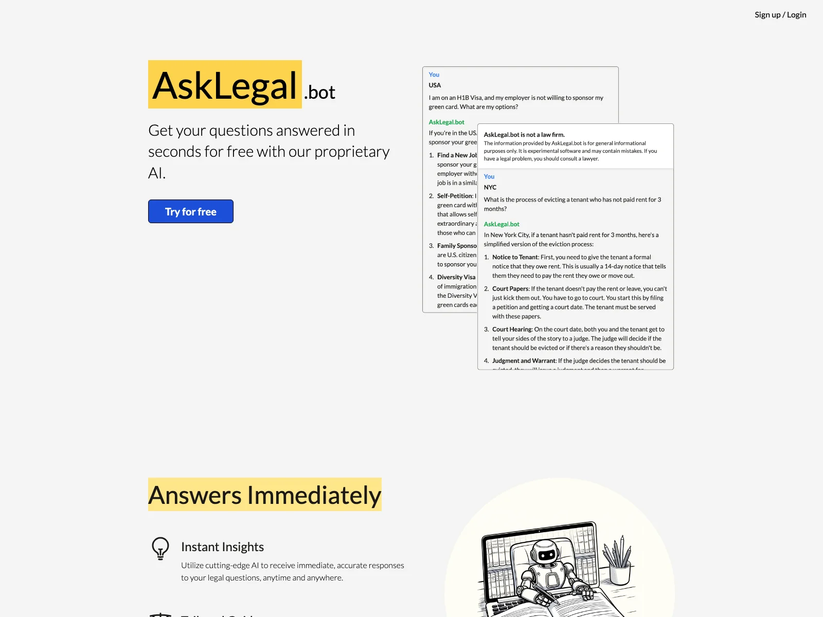 AskLegal.bot: Instant AI Legal Assistance for All Your Needs