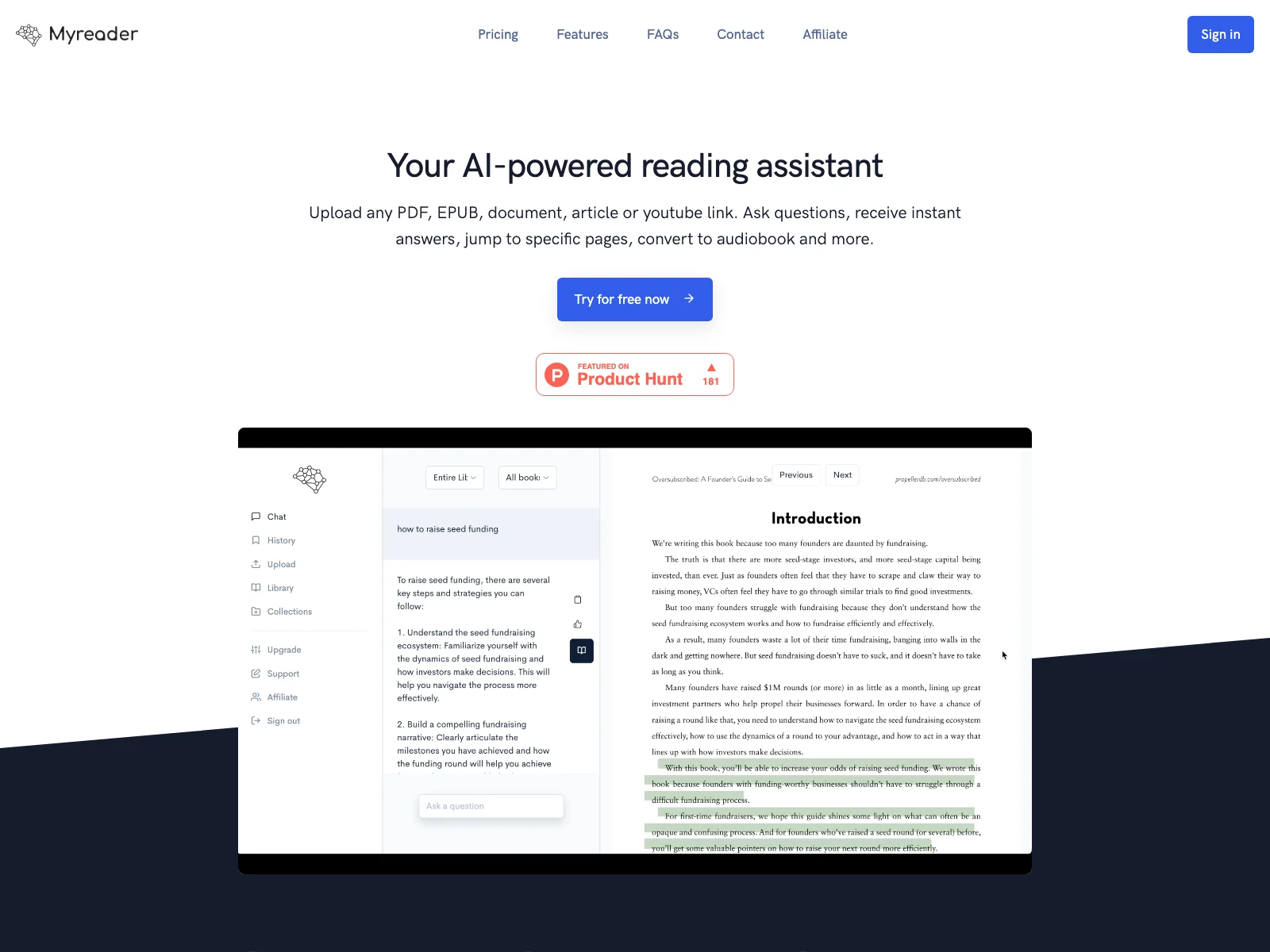 Myreader AI: Transform Your Reading with AI Power