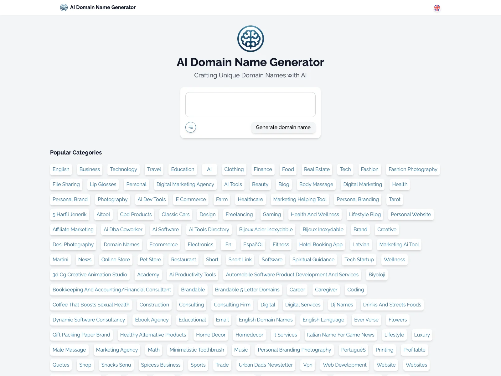 AI Domain Name Generator: Crafting Distinctive Online Identities