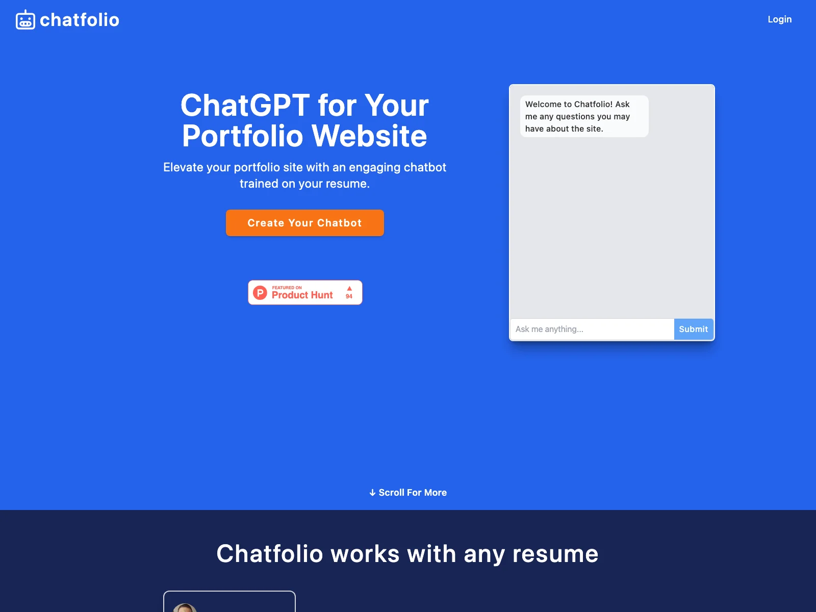 Chatfolio: Elevate Your Portfolio with an AI Chatbot