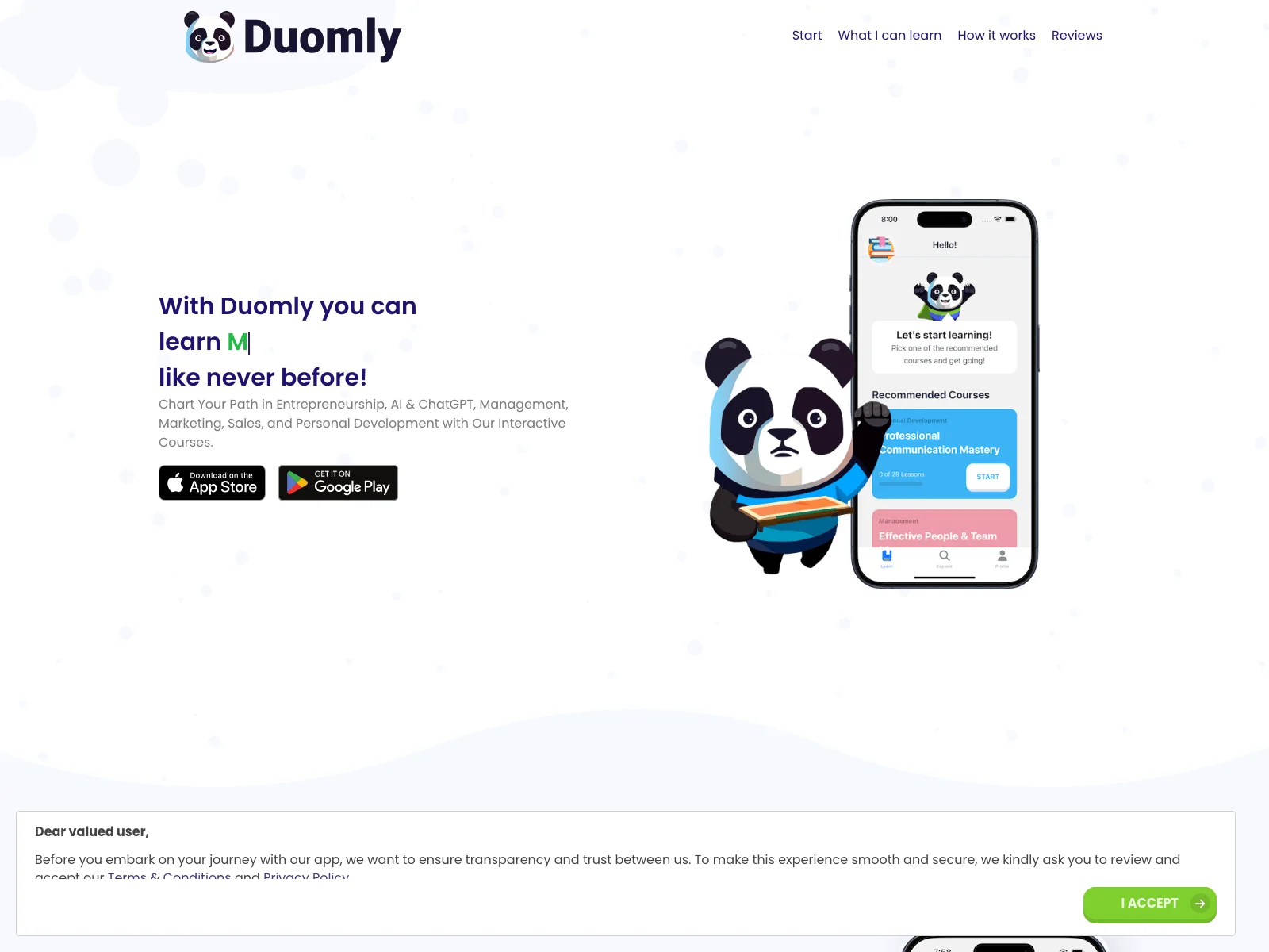 Duomly: The App for Seamless Language Learning and Trustworthy Experience