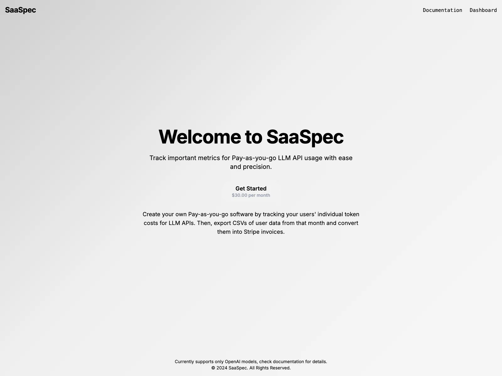 SaaSpec: Track LLM API Usage with Ease