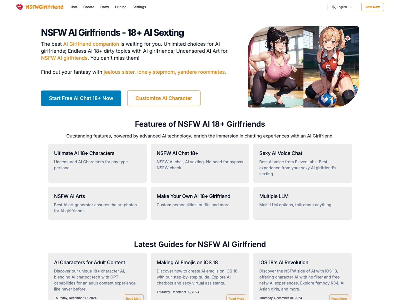 NSFWGirlfriend: Unleashing 18+ AI Sexting and Chatbot Delights