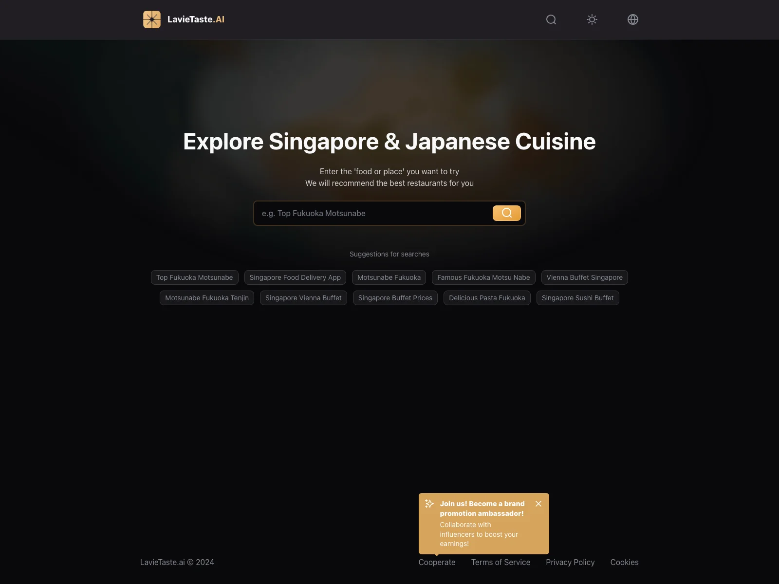 LavieTaste.AI - Unveiling Culinary Delights in Singapore & Japan