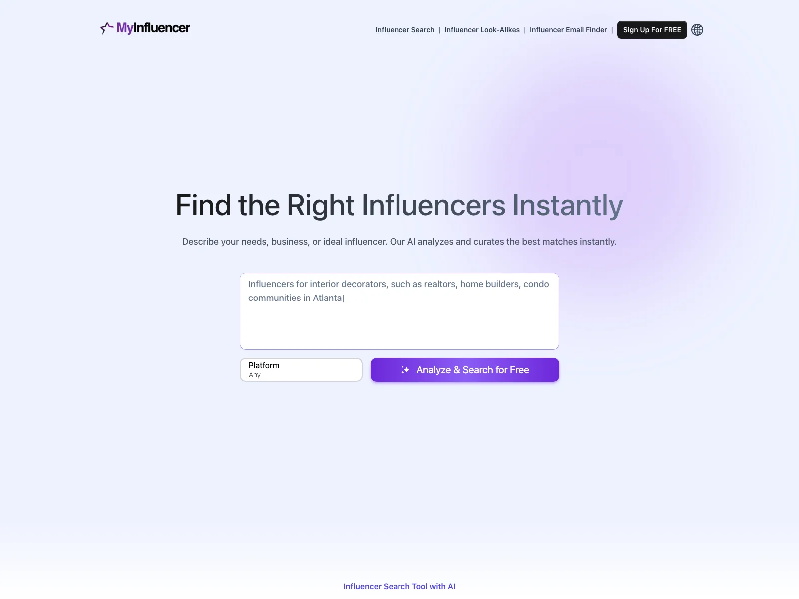 MyInfluencer AI: The Ultimate Free Influencer Search Tool for Instant Results