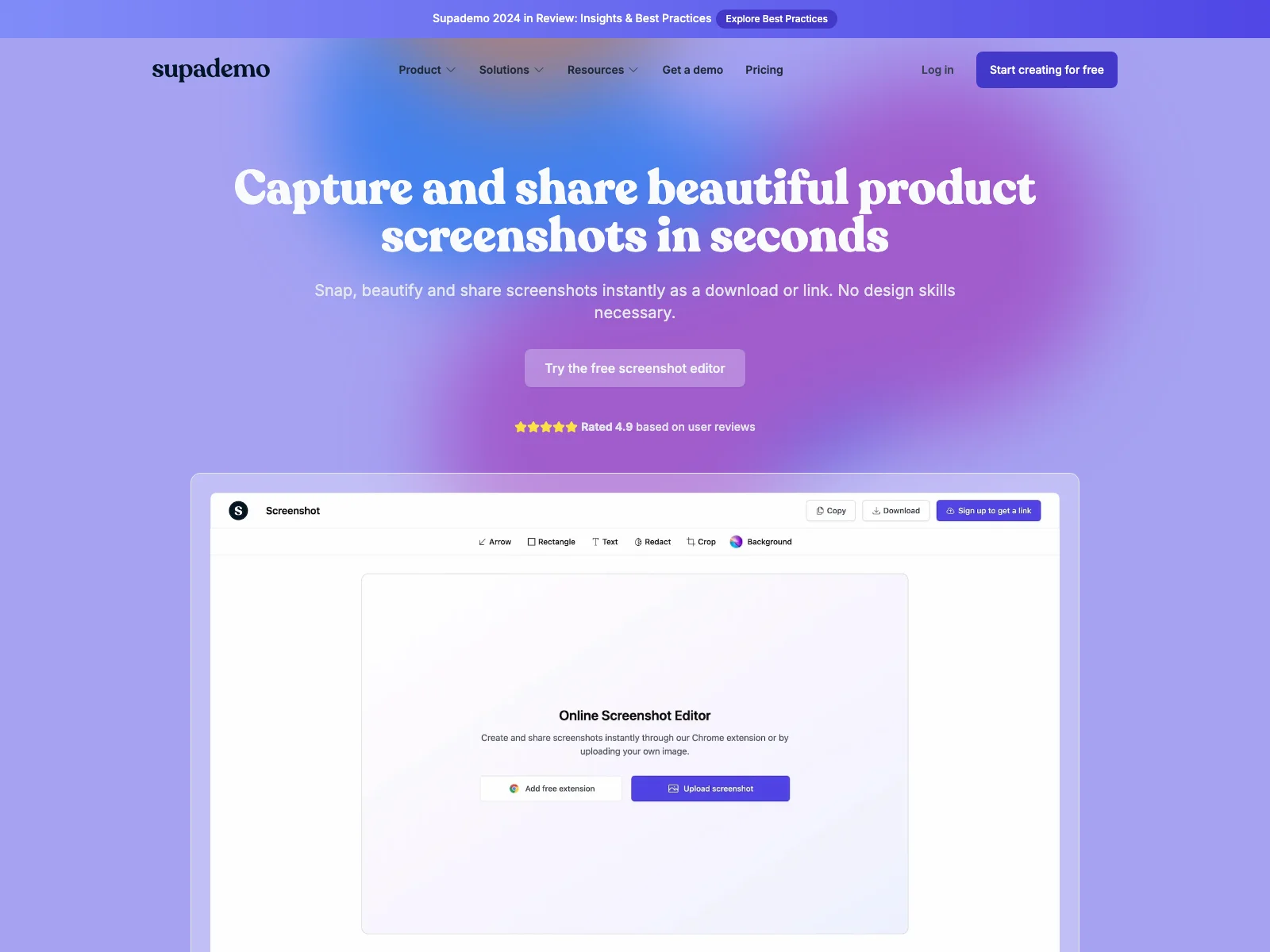 Supademo: Create and Share Stunning Screenshots Instantly