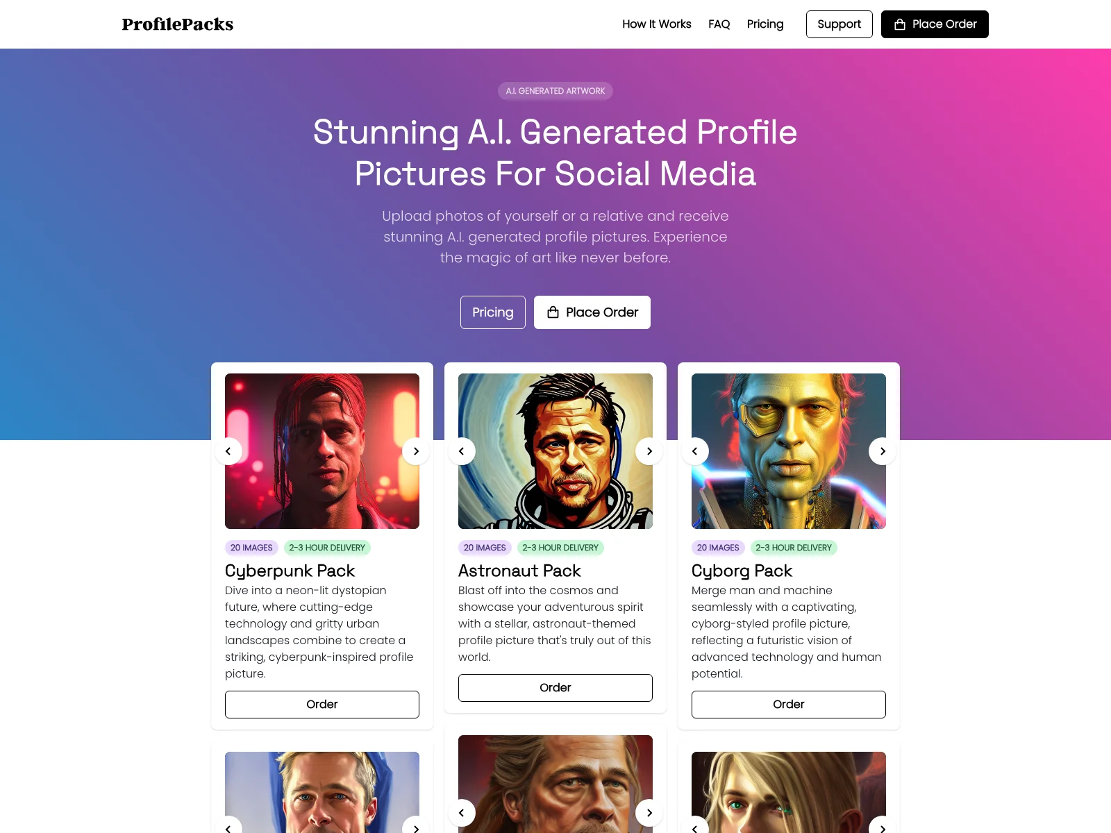 ProfilePacks: Transform Your Social Media Profiles with AI