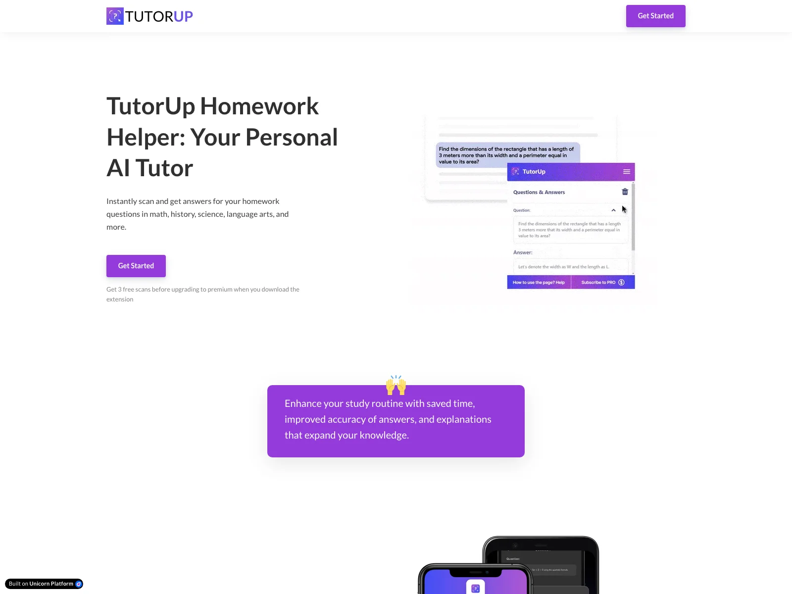 TutorUp Homework Helper: Instant AI-Powered Homework Solutions & Knowledge Expansion