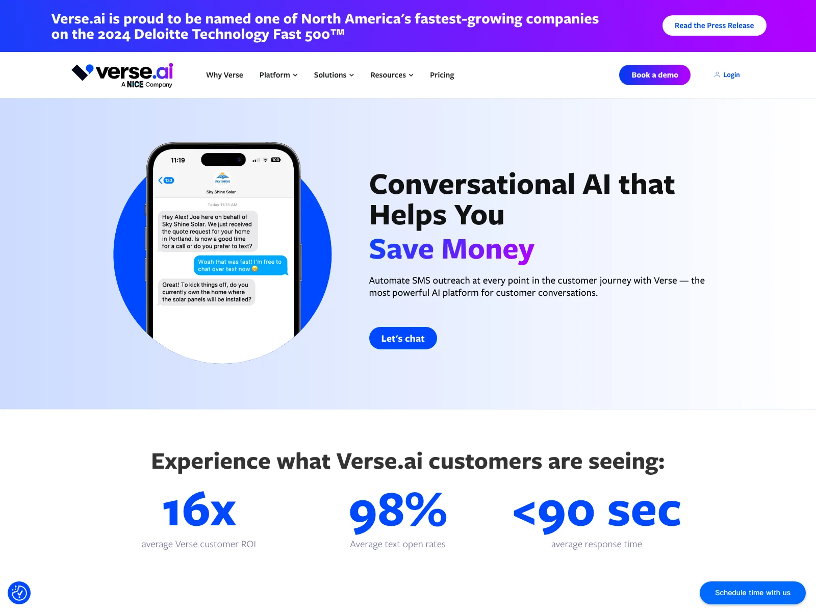 Convert leads with AI-powered SMS conversations! | Verse.ai