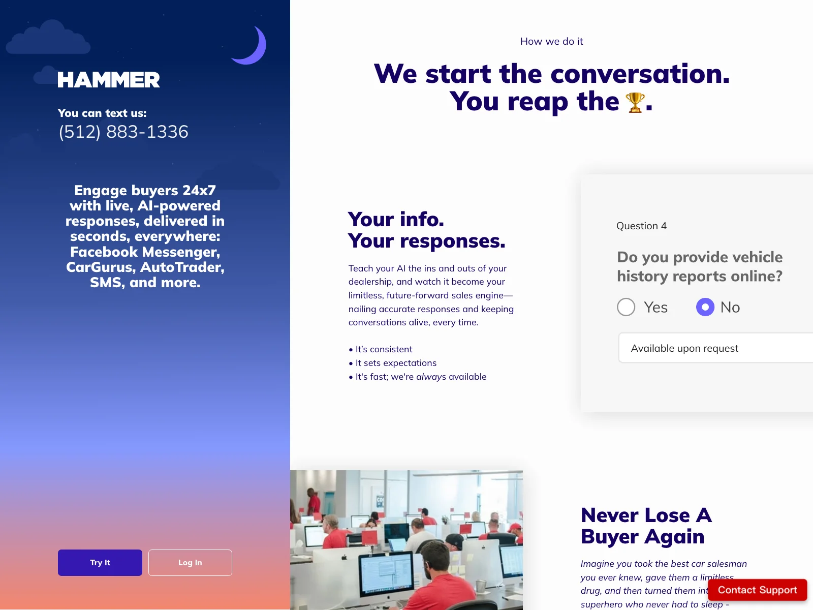 Hammer: AI-Powered Dealership Sales Engine for 24x7 Buyer Engagement