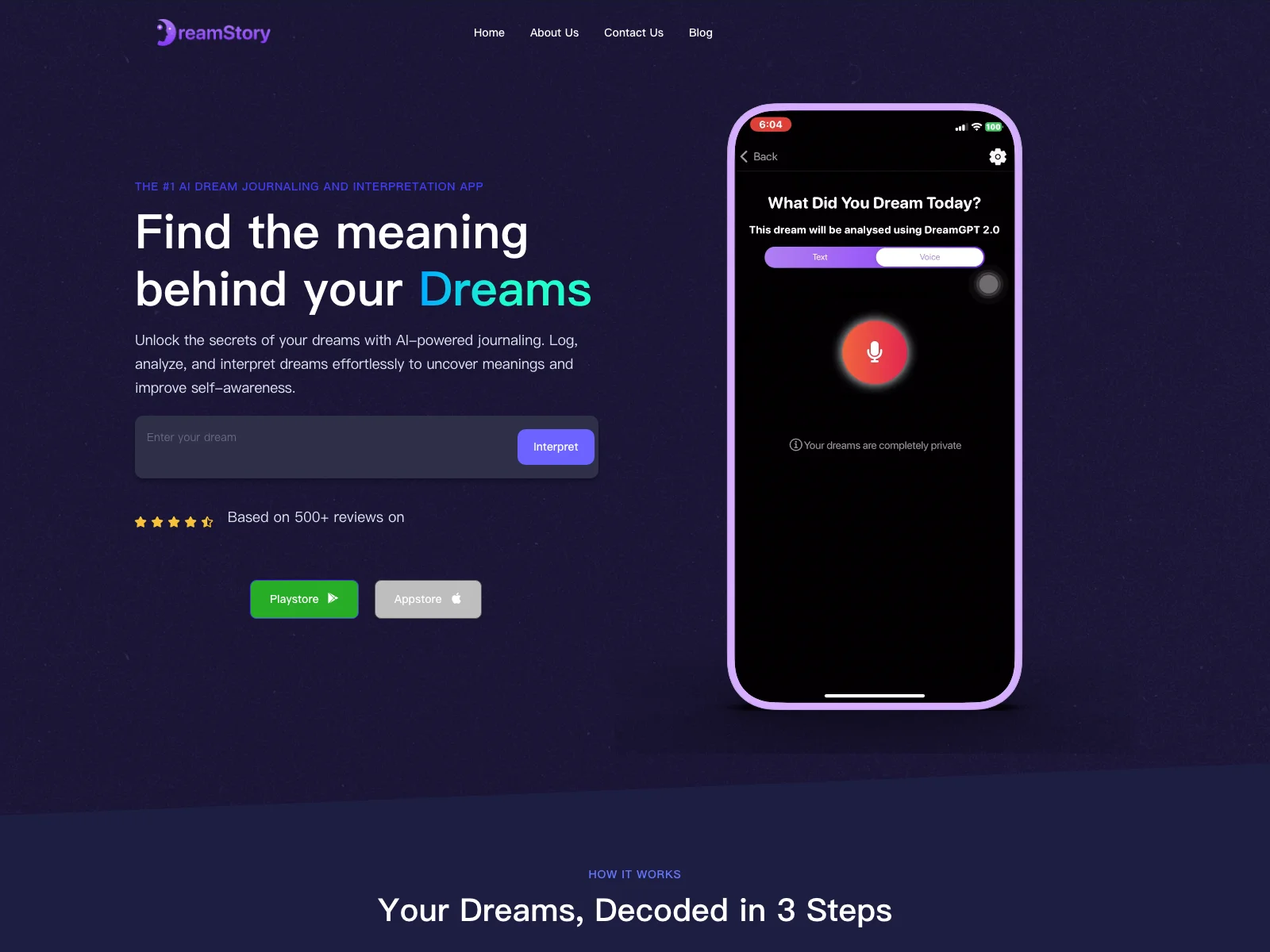 Uncover Dream Secrets with DreamStory - AI Dream App