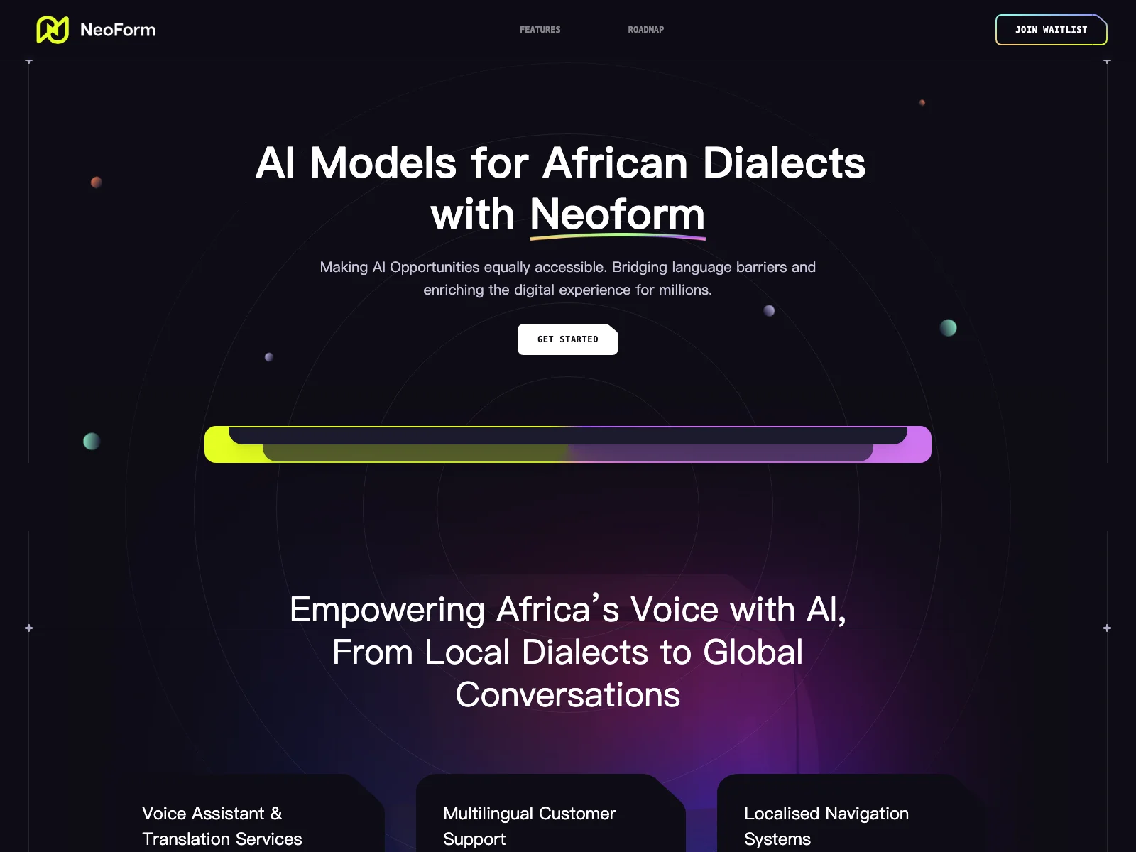 Neoform AI: Empowering African Dialects with Advanced AI