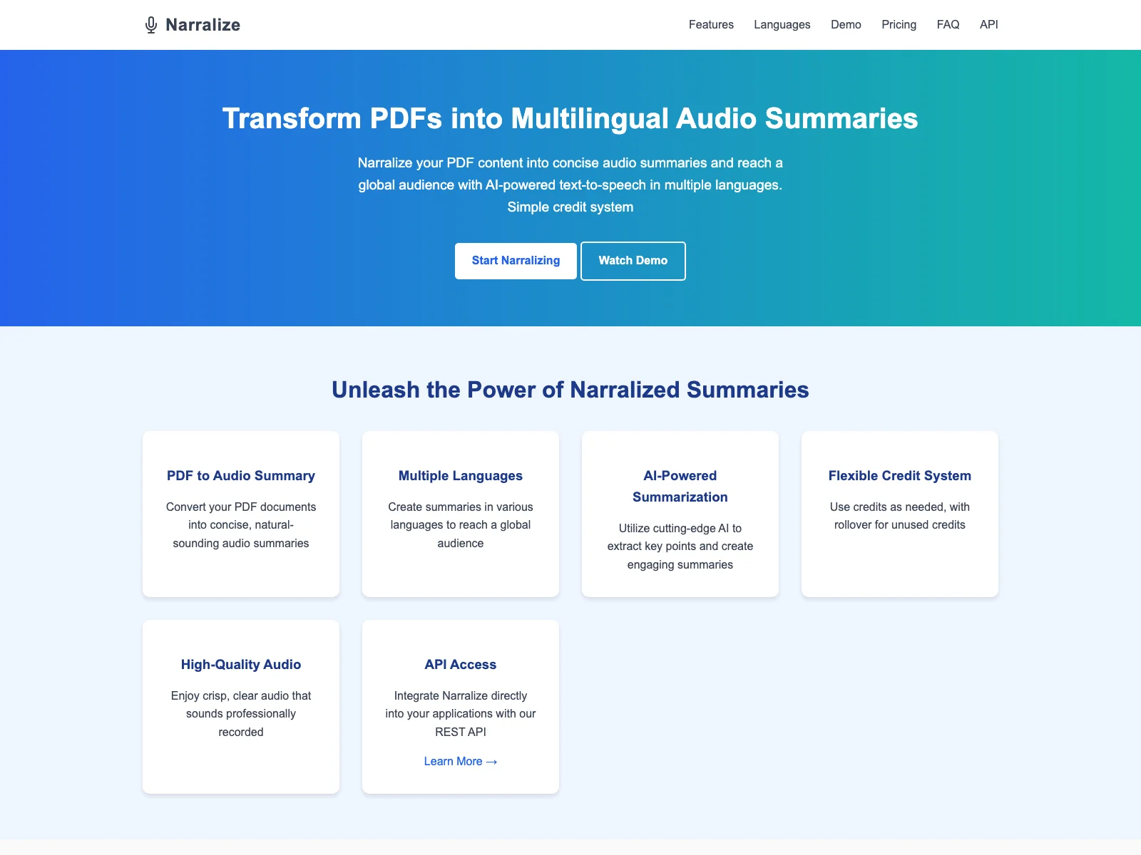 Narralize: Transform PDFs into Multilingual Audio Summaries