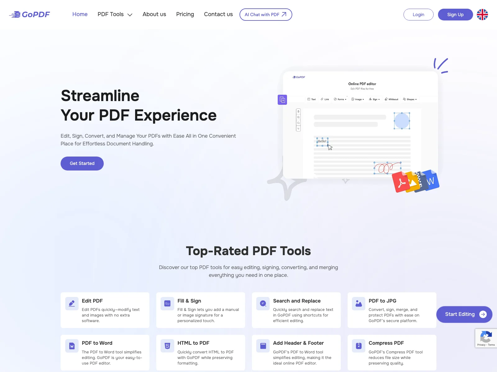 GoPDF - Streamline Your PDF Management with AI-Powered Tools