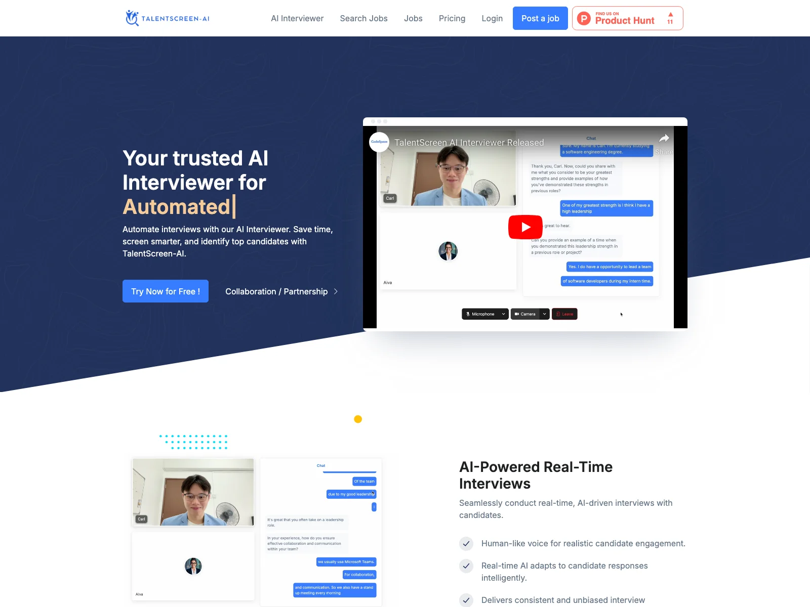 TalentScreen-AI: Your Ultimate AI Interviewer for Smart Hiring