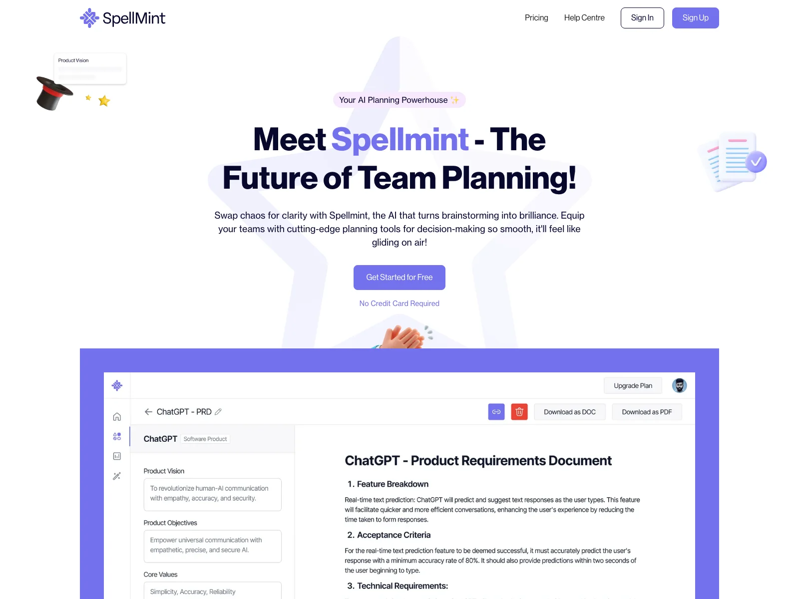 Spellmint: The AI-Powered Team Planning Solution for Effortless Decision-Making