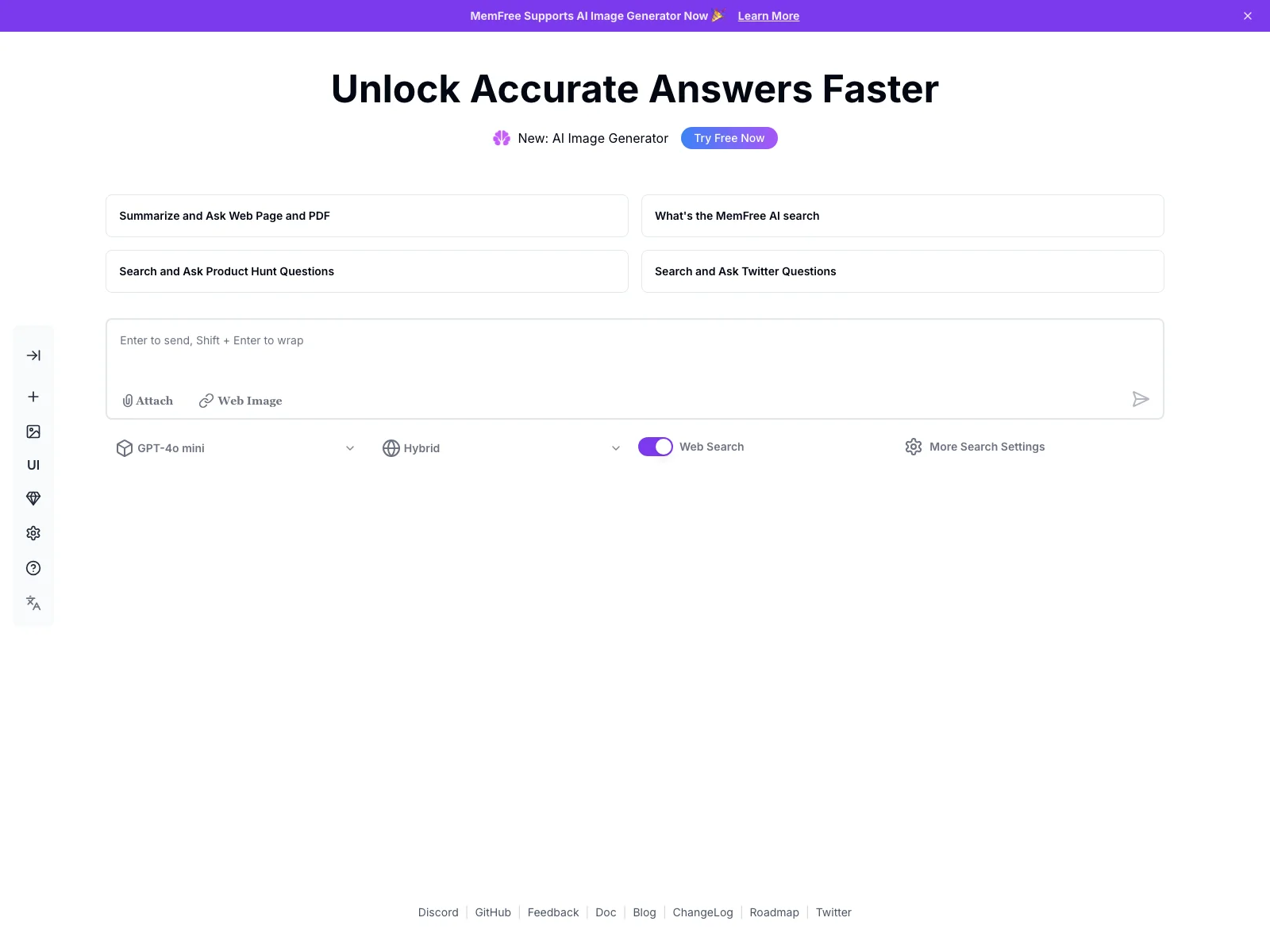 MemFree - Hybrid AI Search: Quick and Accurate Answers