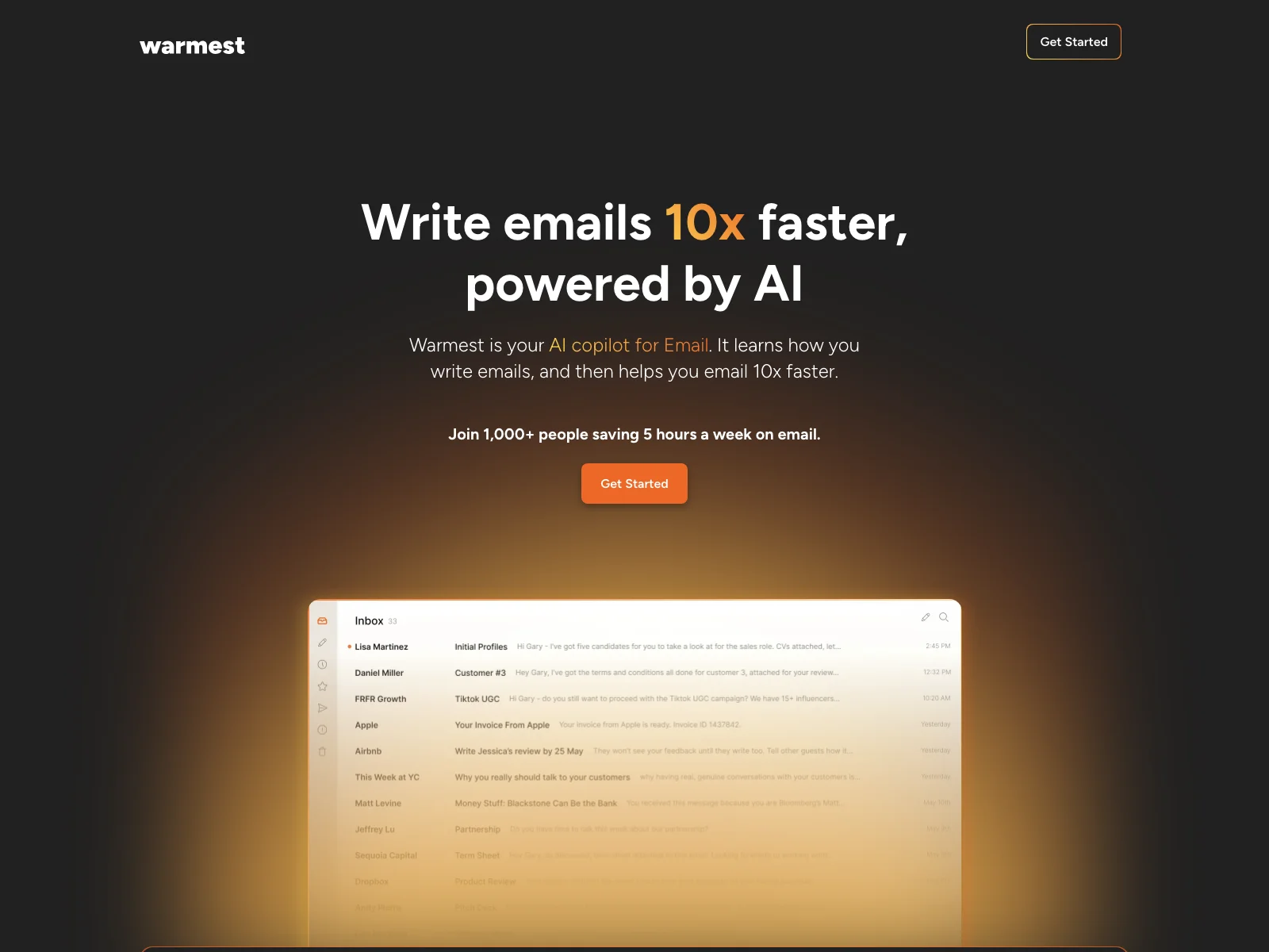 Warmest.ai: Your AI-Powered Email Assistant for Faster Writing & Time Savings