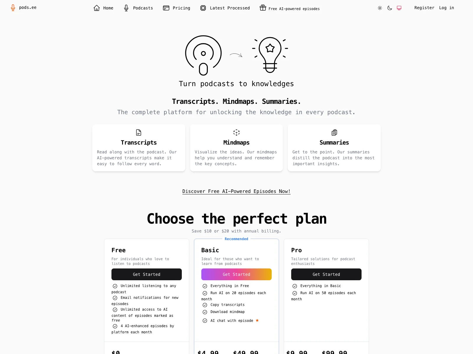 Unleash Podcast Insights with pods.ee's AI Features