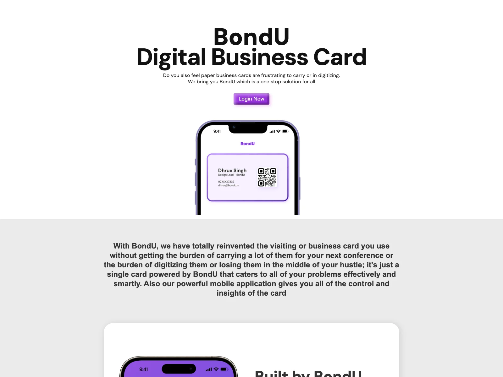 BondU Digital Business Card: Simplify Your Business Networking with AI