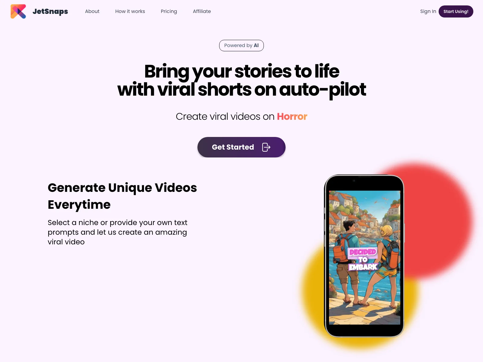 JetSnaps - Empowering Video Creation with AI