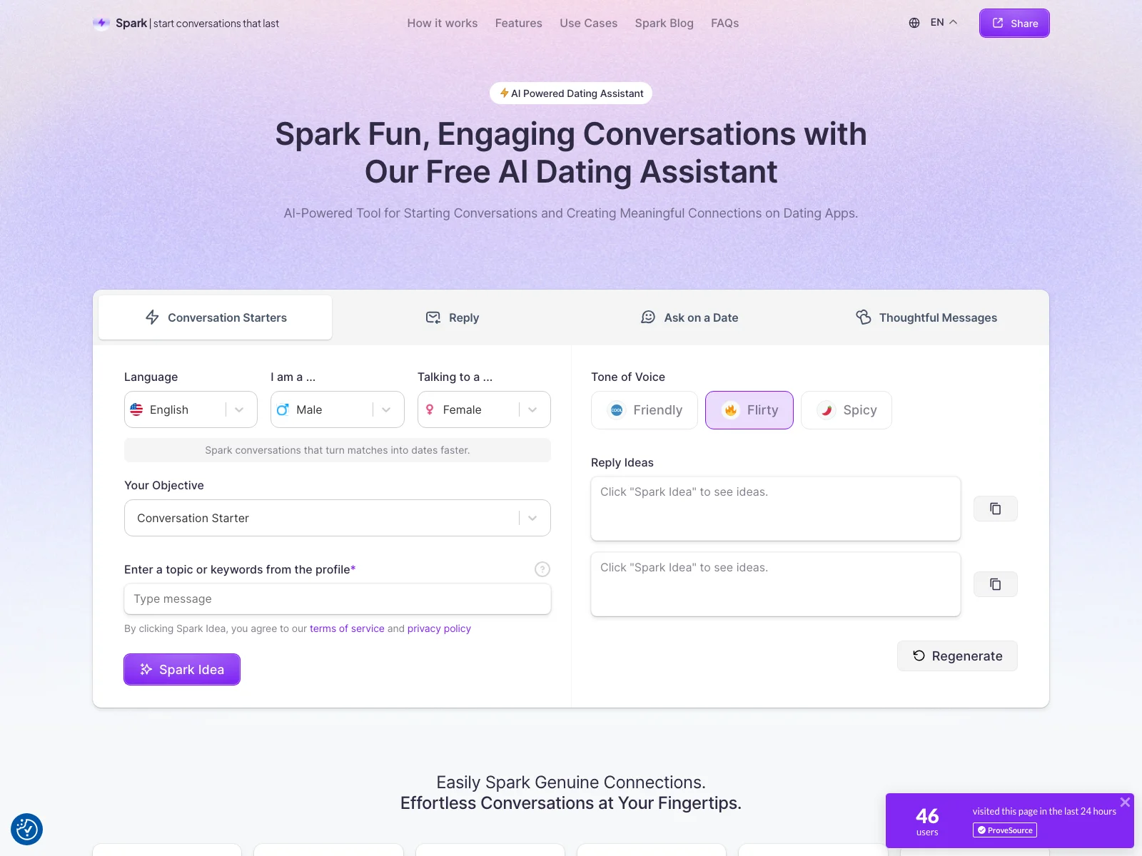 WithSpark.ai - Revolutionize Your Dating Conversations