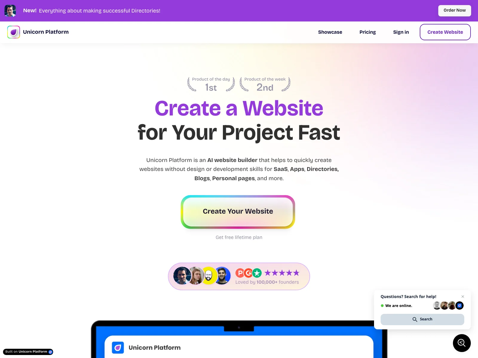 Unicorn Platform 🦄: Simplify Website Building for Founders